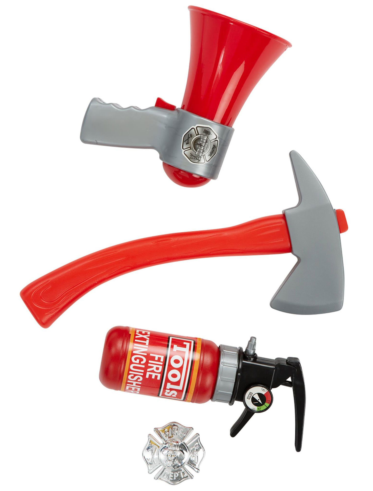 Feuerwehr Set 4-tlg. Kinder rot