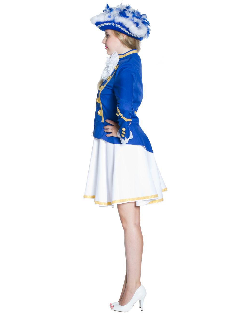 Funkemariechen blau/weiß/gold 2-tlg. L