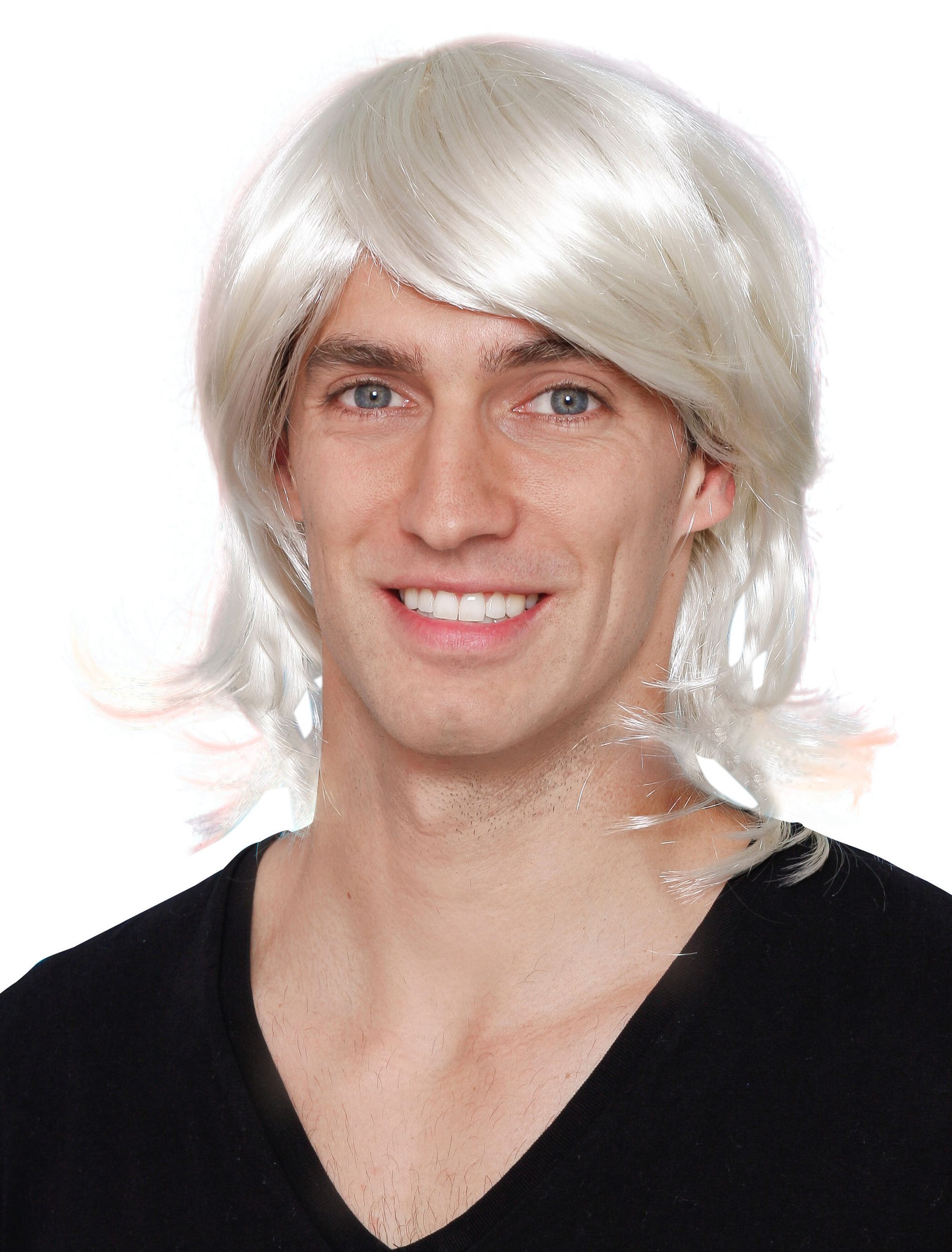 Perücke wellig kinnlang blond one size