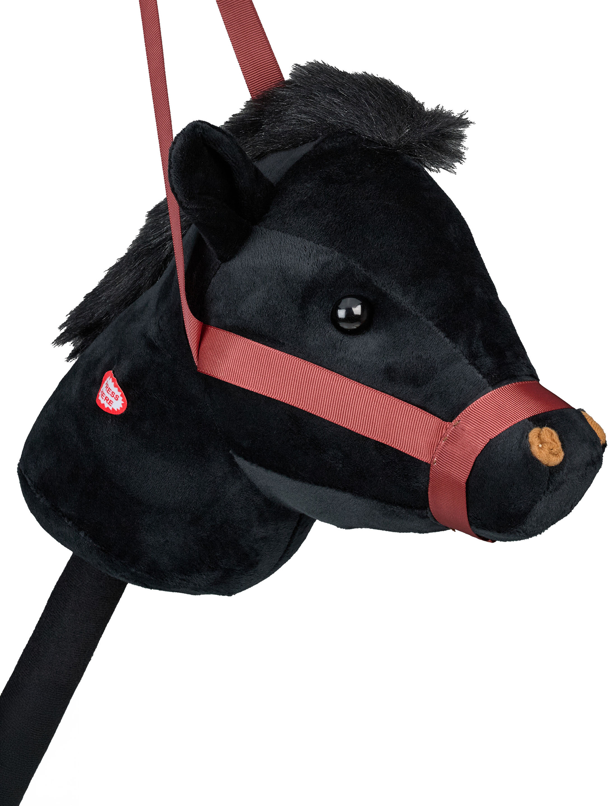 Steckenpferd mit Sound 68cm schwarz