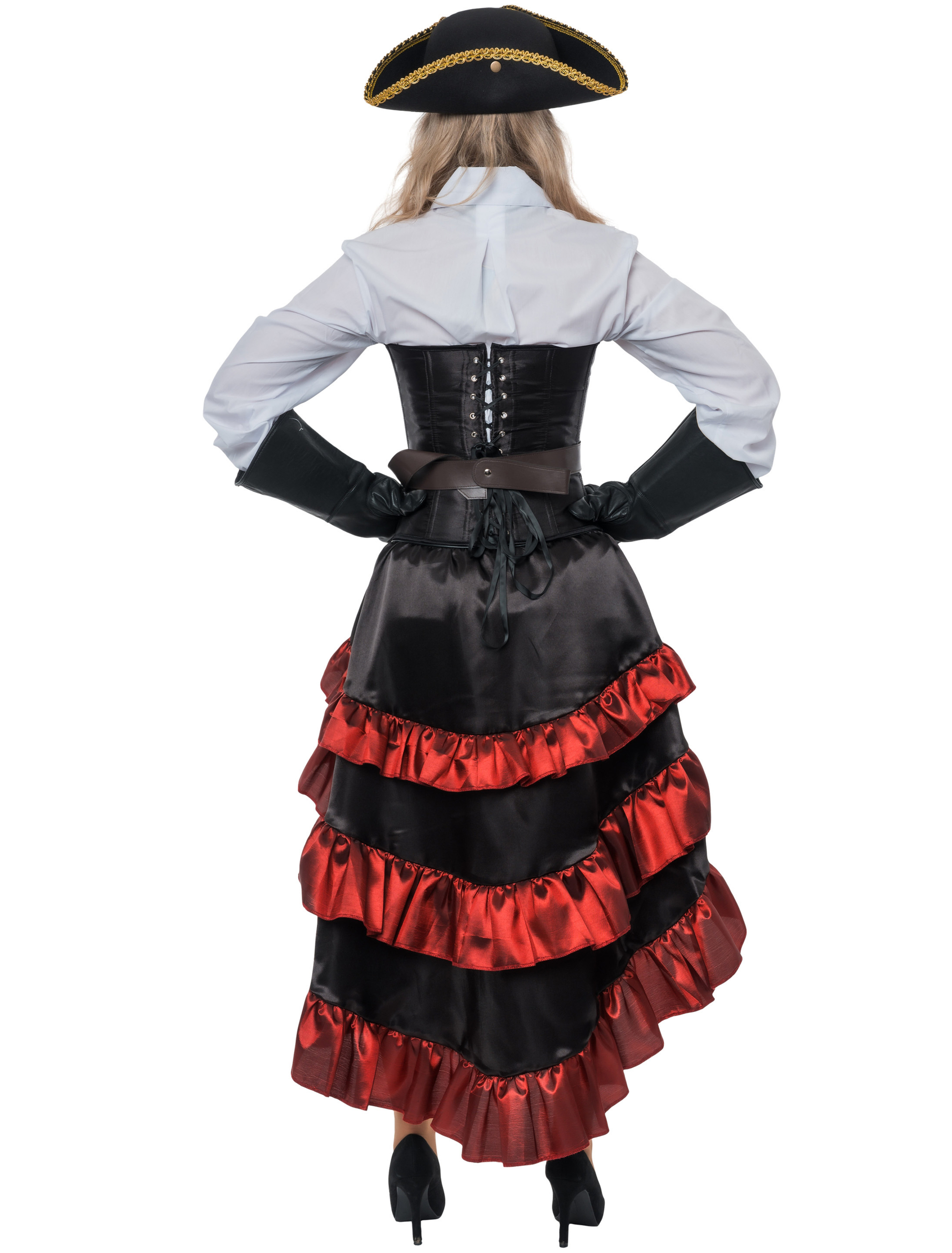 Corsage trägerlos Damen schwarz S/M