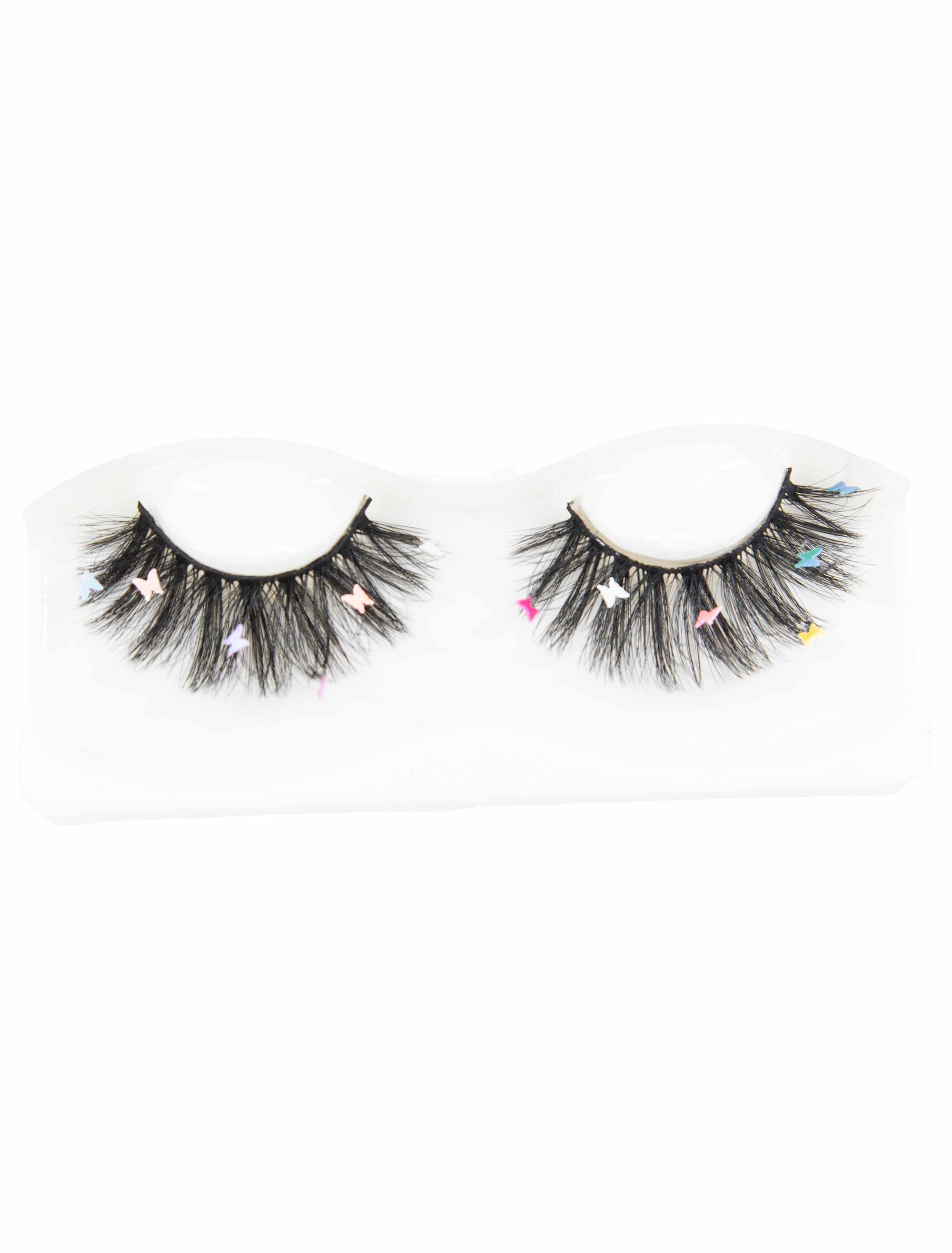 Wimpern Schmetterlinge schwarz