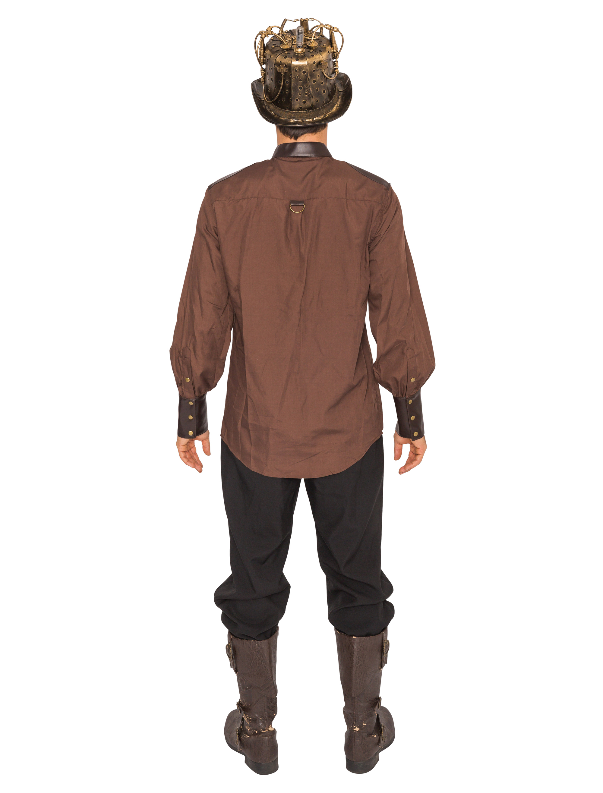 Hemd Steampunk Herren braun XXL