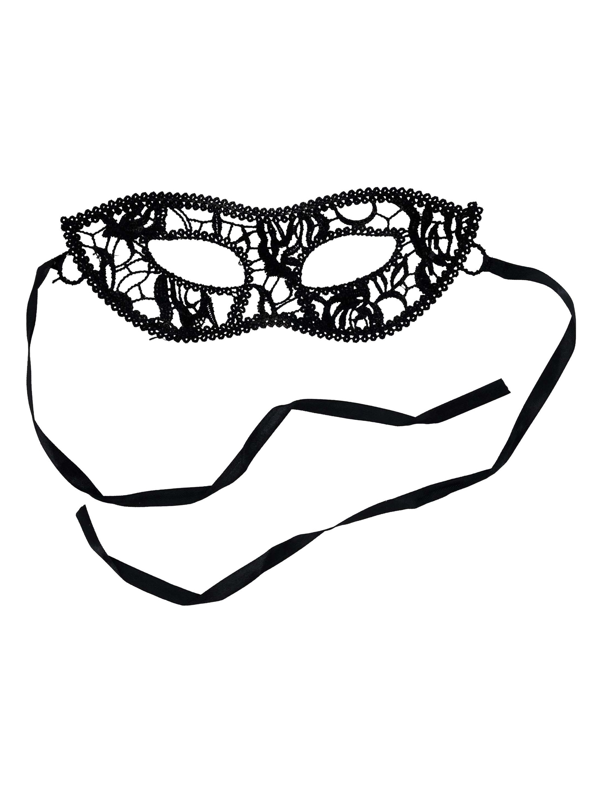 Augenmaske aus Spitze schwarz