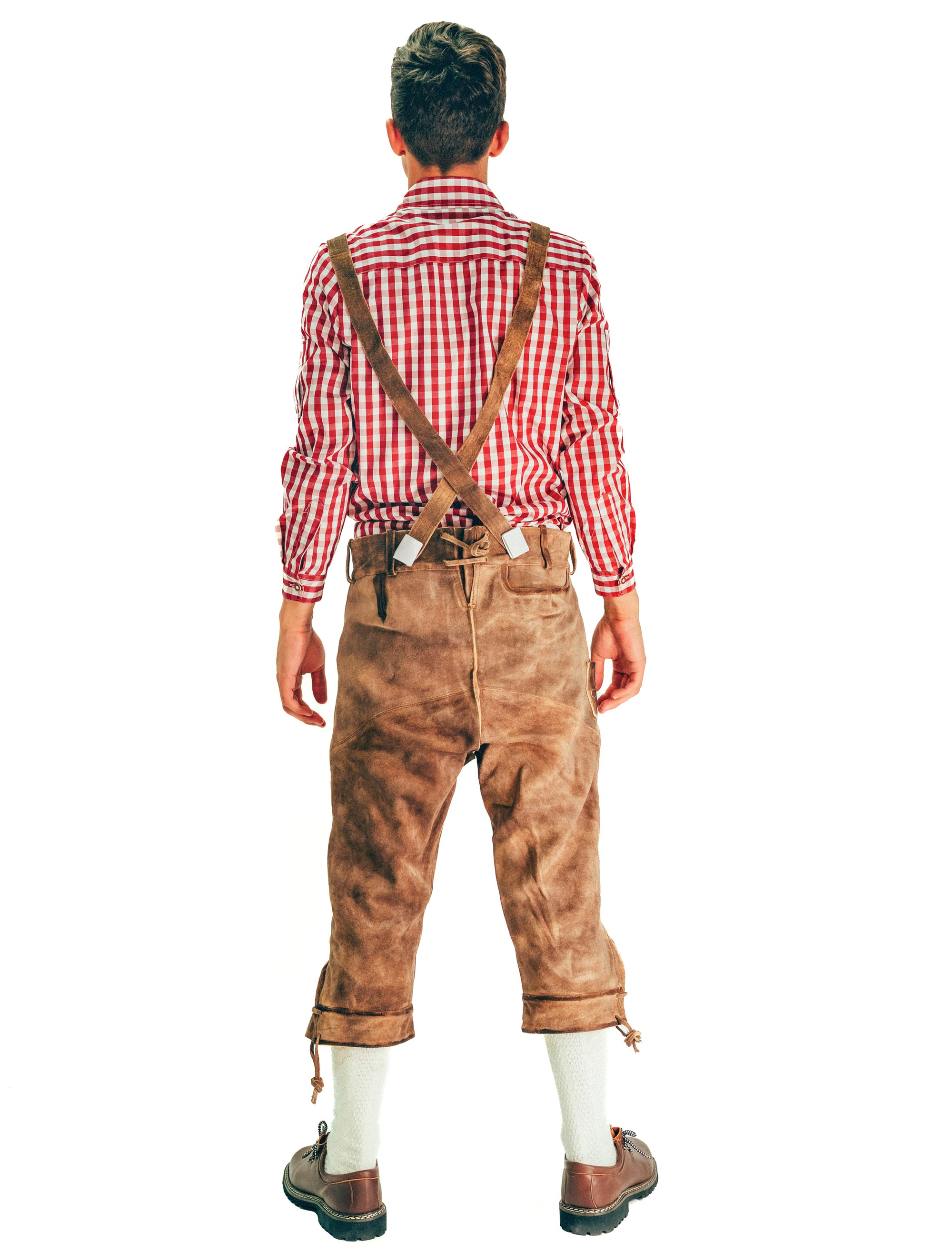 Lederhose Jupp 3/4 Herren braun 5XL