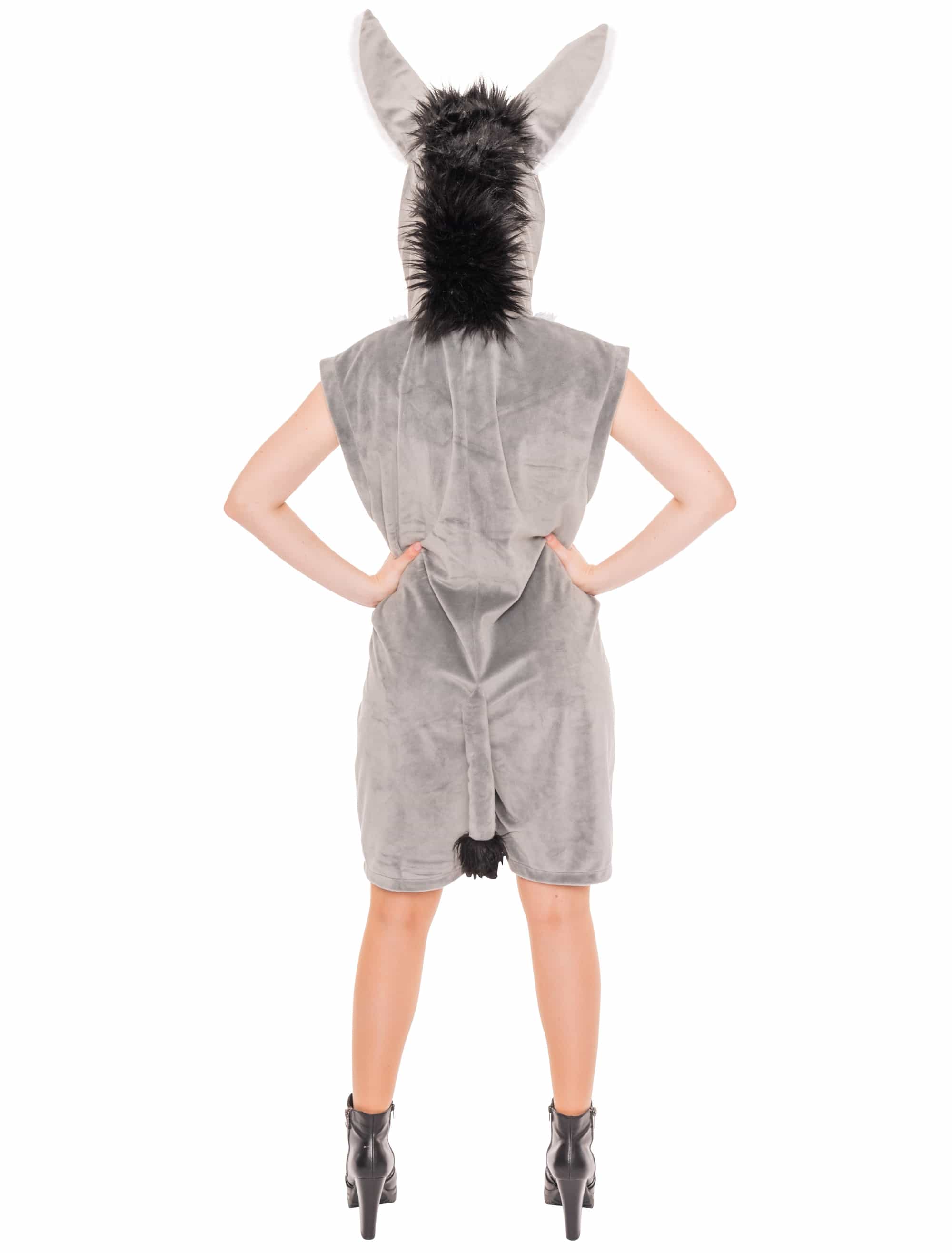 Overall Plüsch Esel kurz Damen grau 34-36