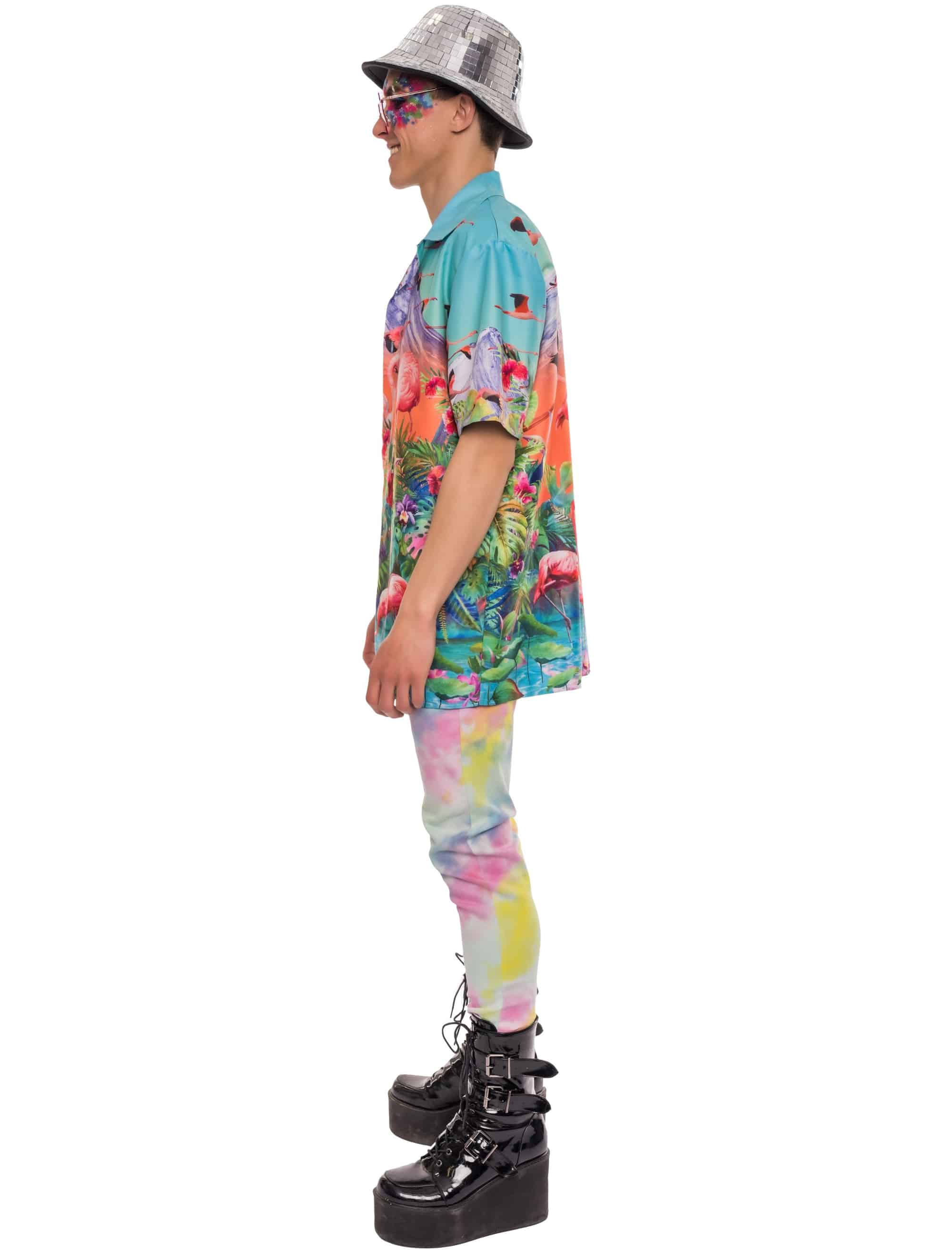 Hawaiihemd Print Herren türkis L