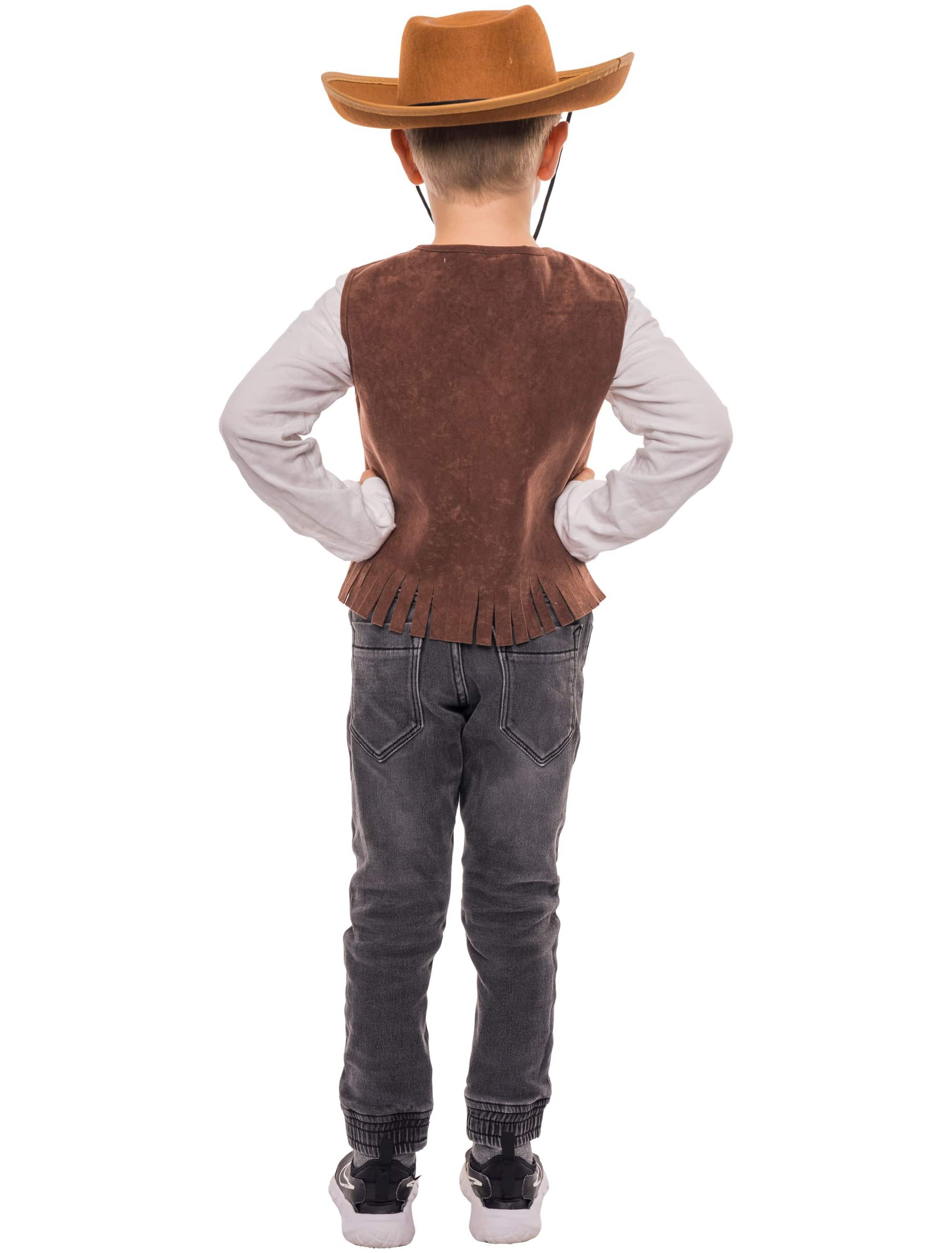 Weste Cowboy Kinder braun 116/128