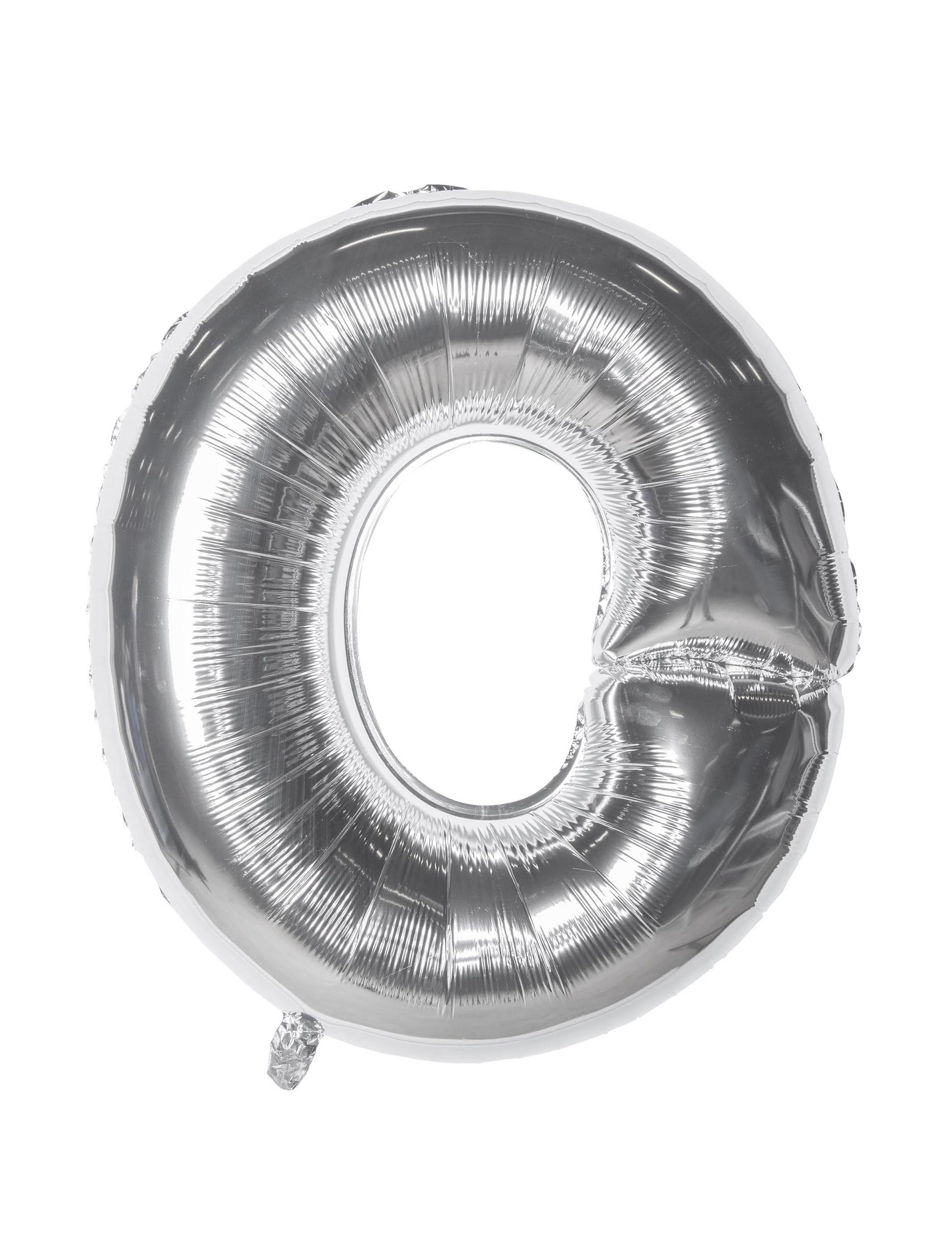 Folienballon O silber L