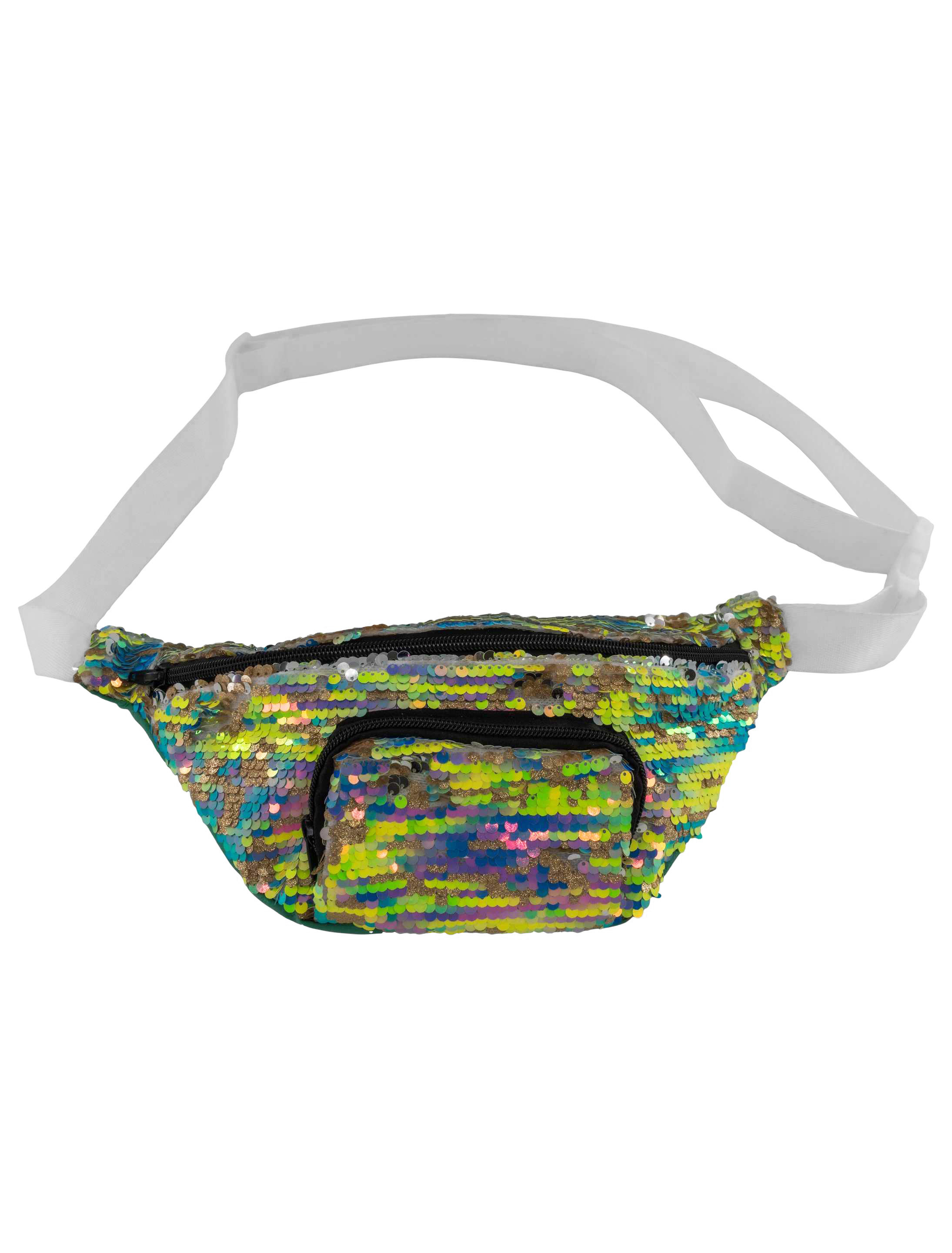 Bauchtasche mit Pailletten grün