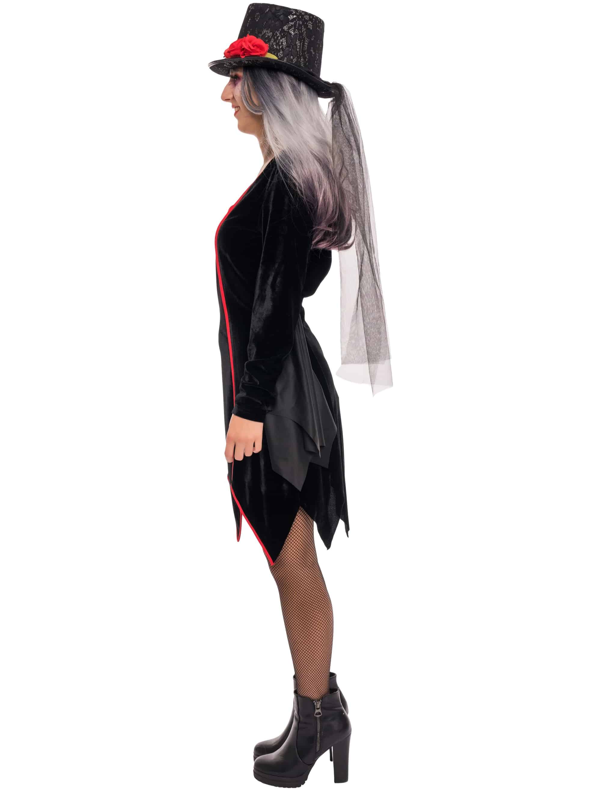 Kleid Fledermaus Damen schwarz 2XL/3XL