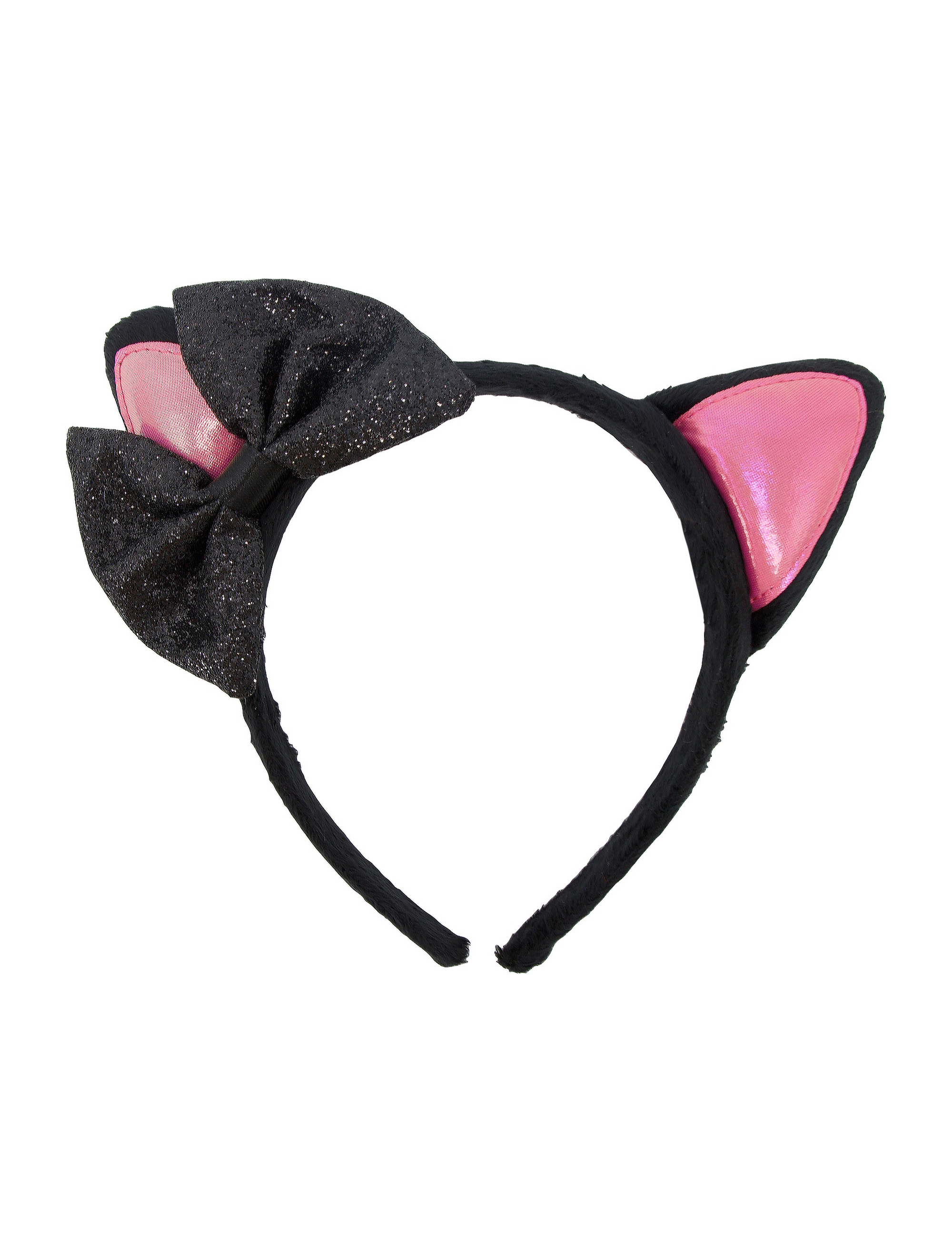 Haarreif Katze mit Schleife schwarz