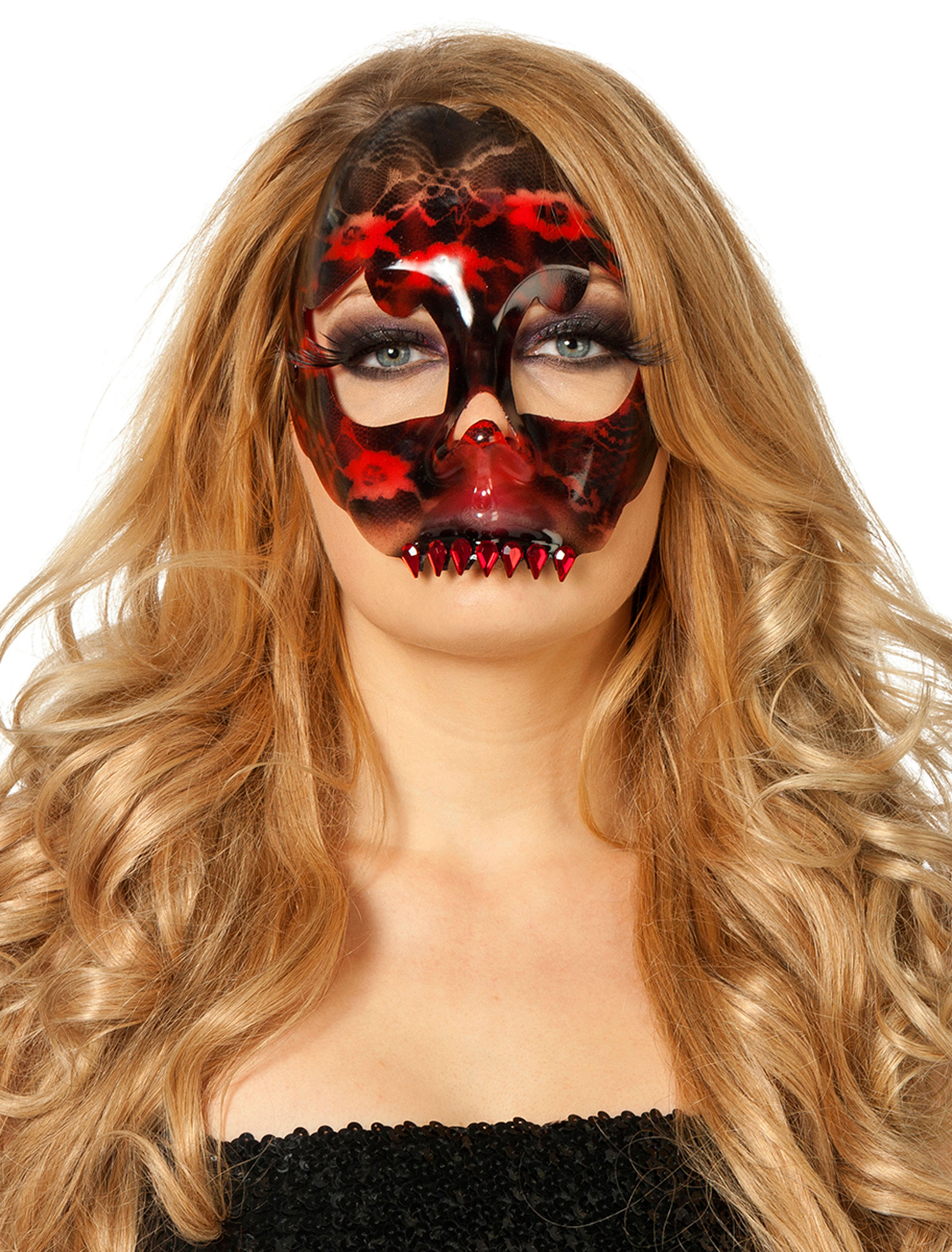 Maske Zombie mit Zähnen