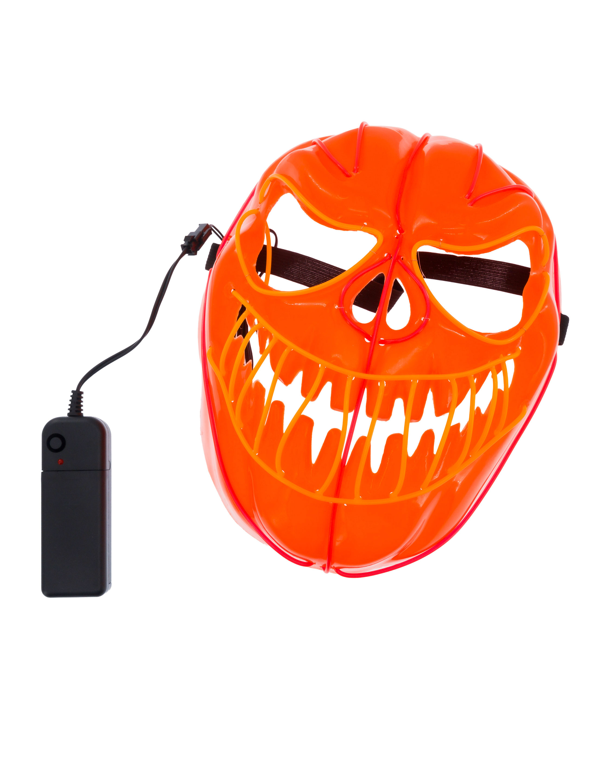 LED Maske Horror Kürbis orange
