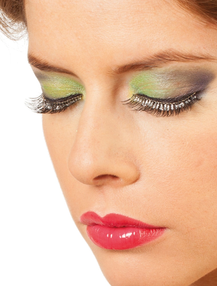 Wimpern dünn mit Diamanten