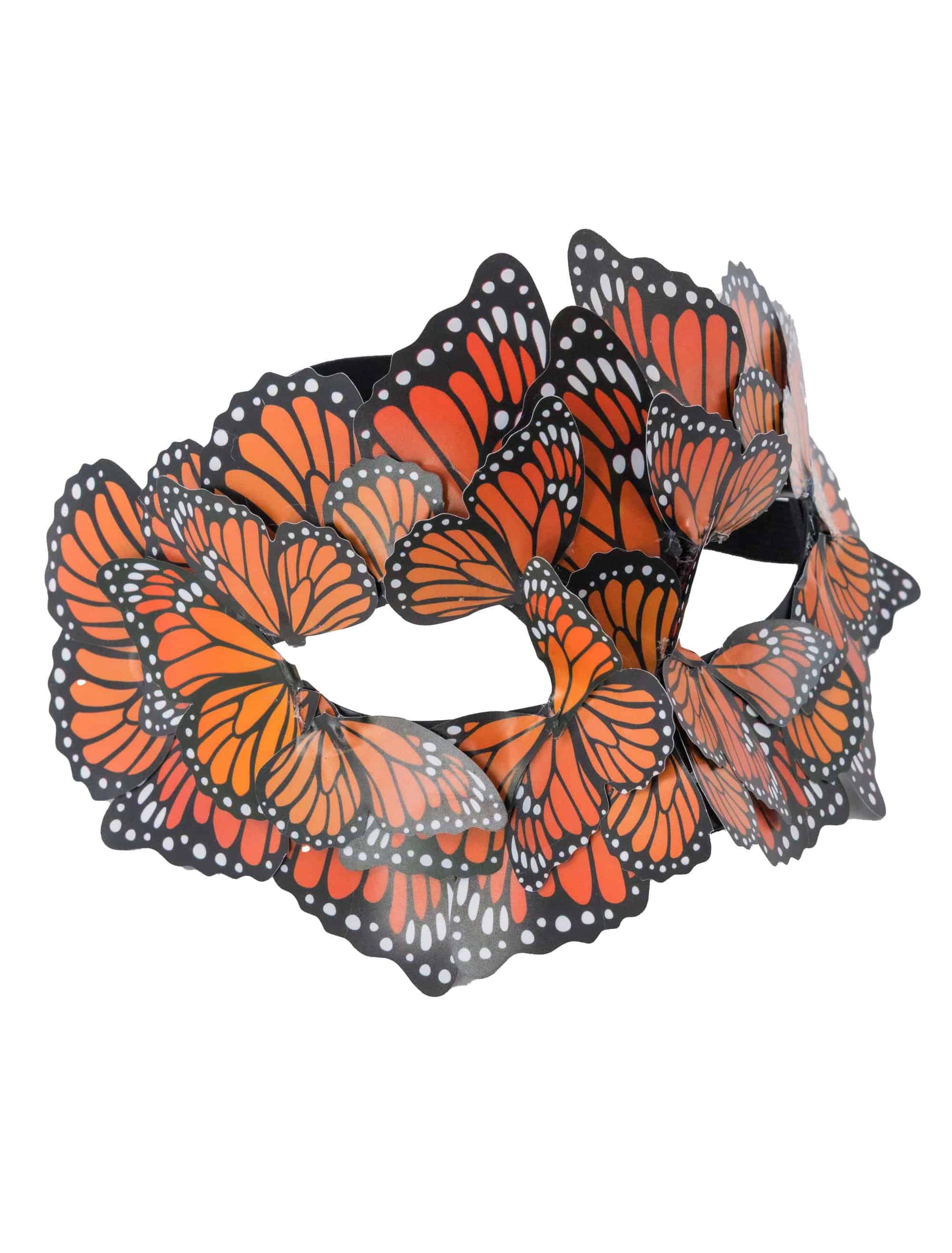 Augenmaske Schmetterling orange