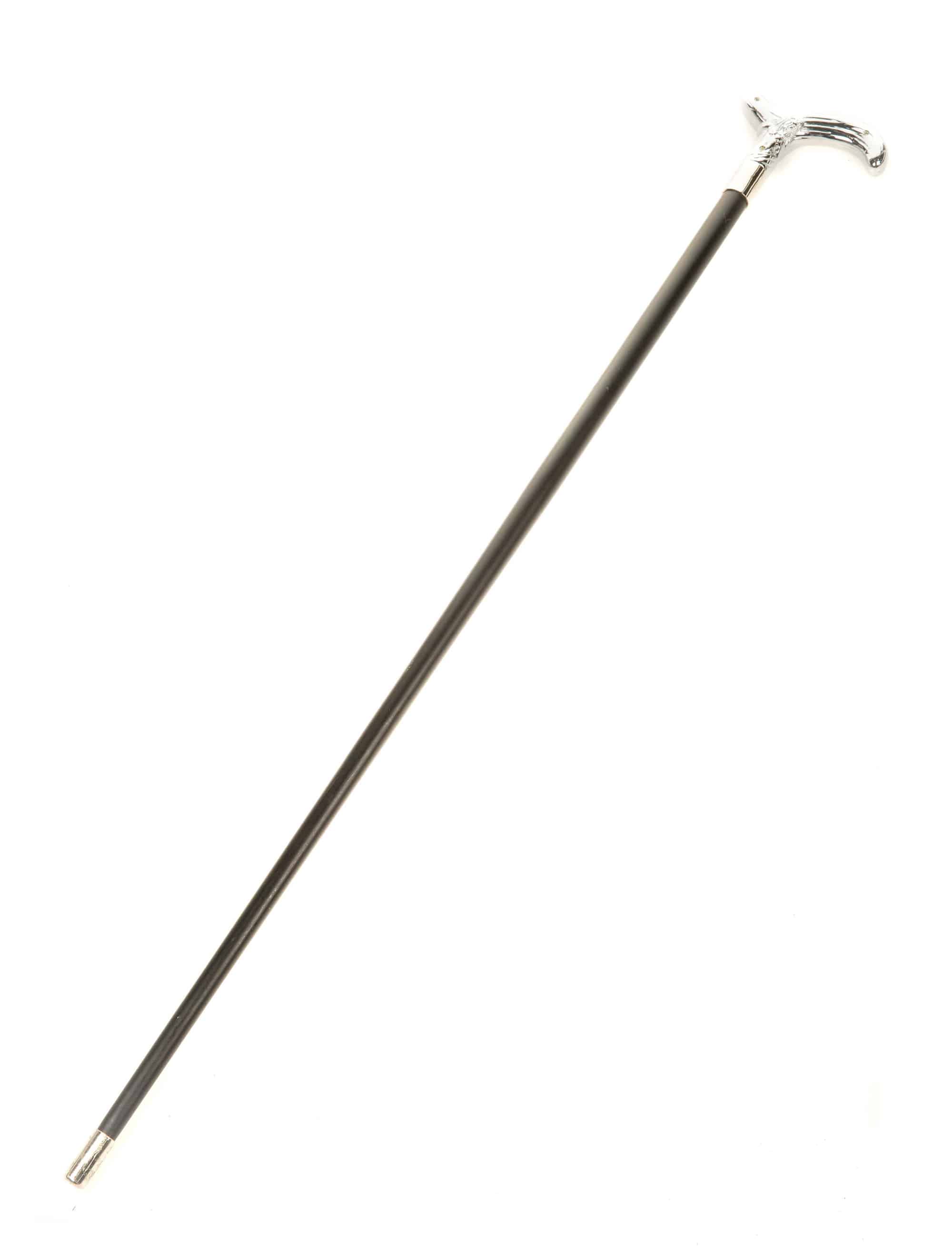 Gehstock mit silbernem Griff
