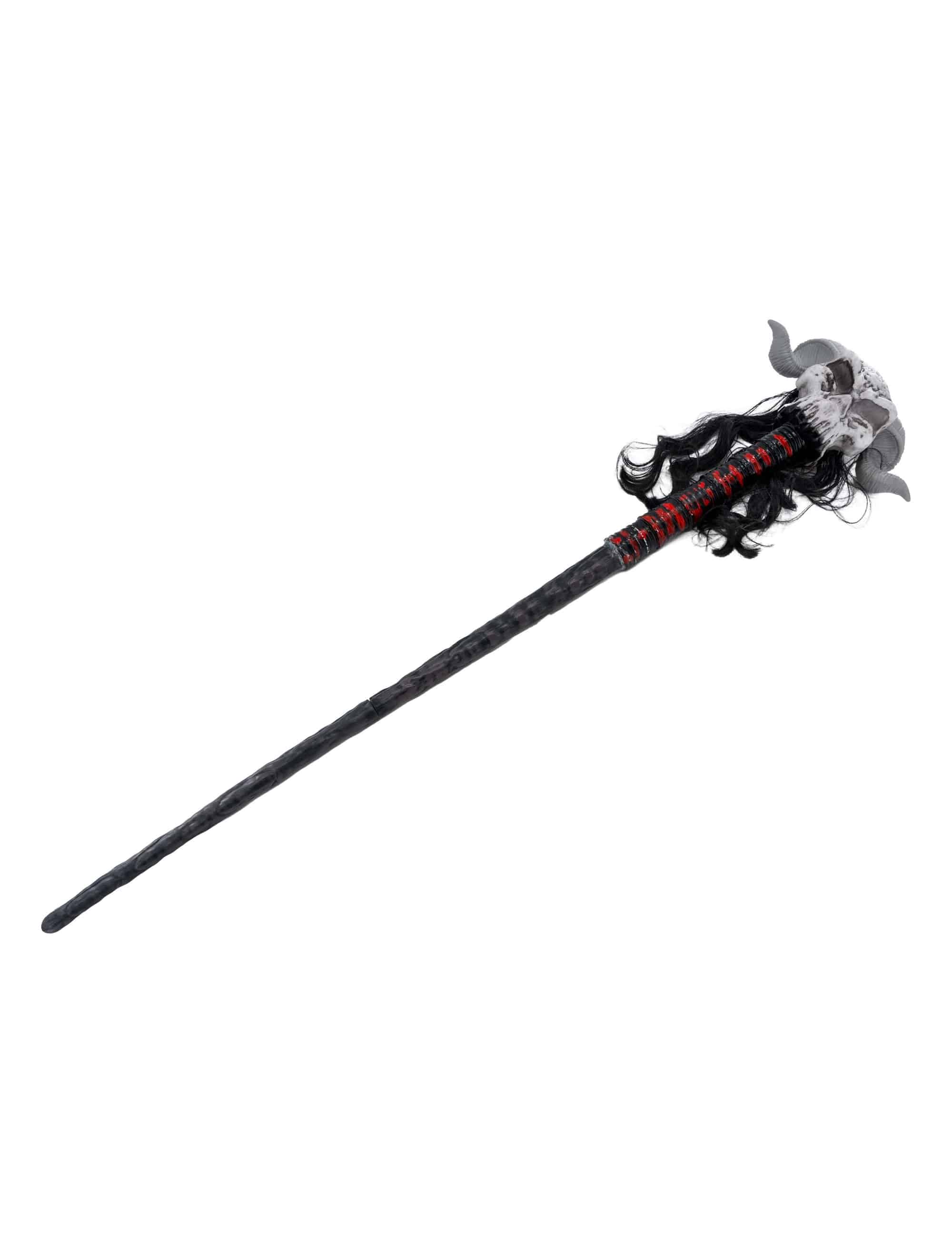 Zepter Voodoo Hexenmeister variabel bis 97cm schwarz/grau