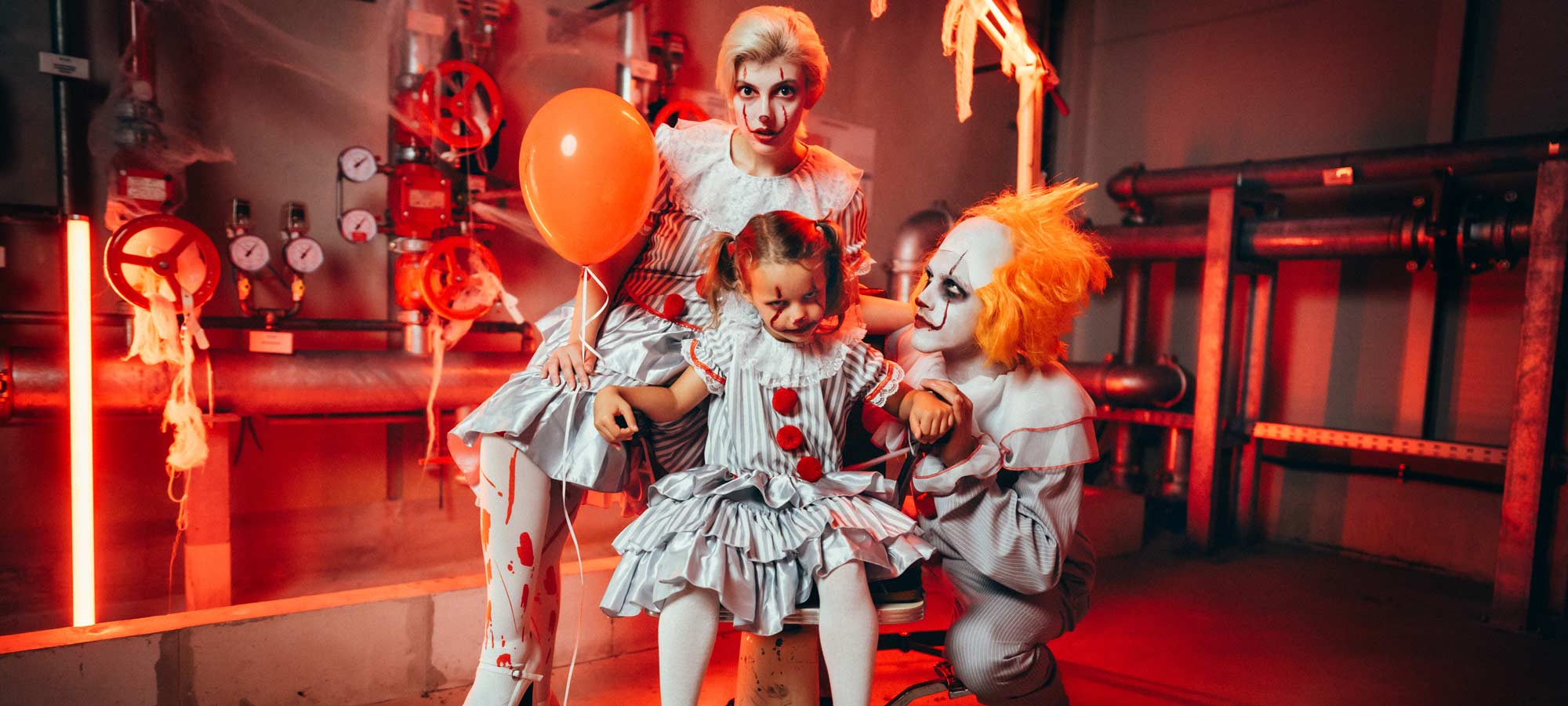Familienkostüm Horrorclown