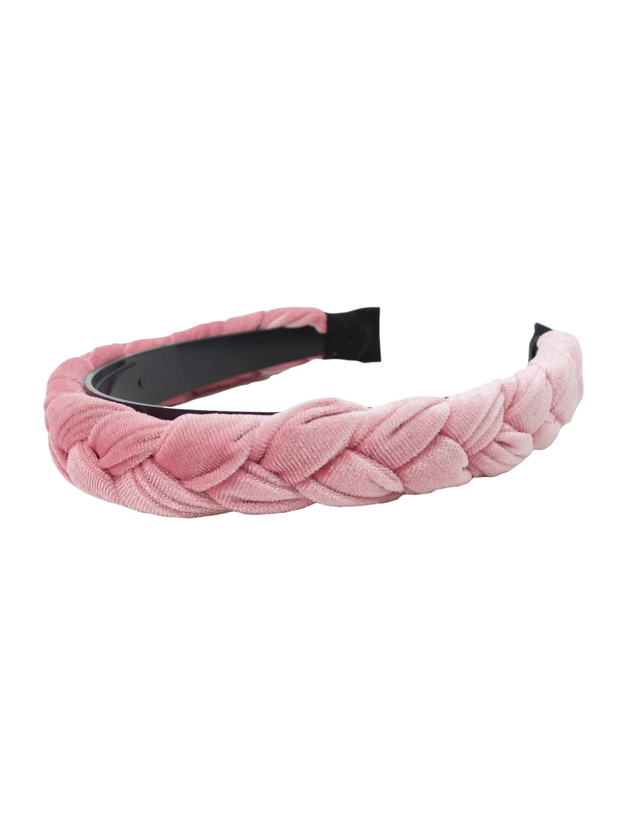 Haarreif geflochtenes Band rosa