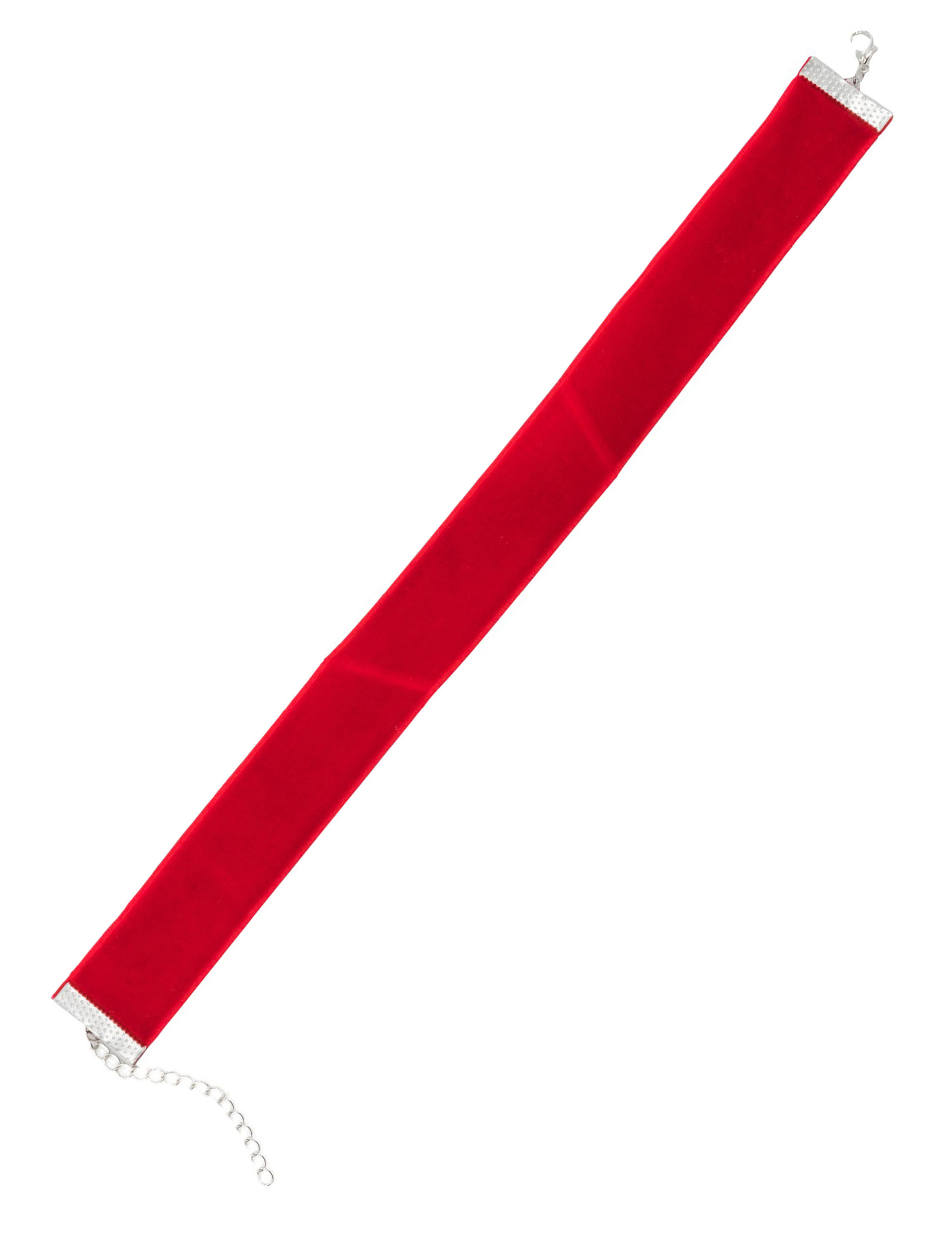 Halskette Choker Samt Damen rot