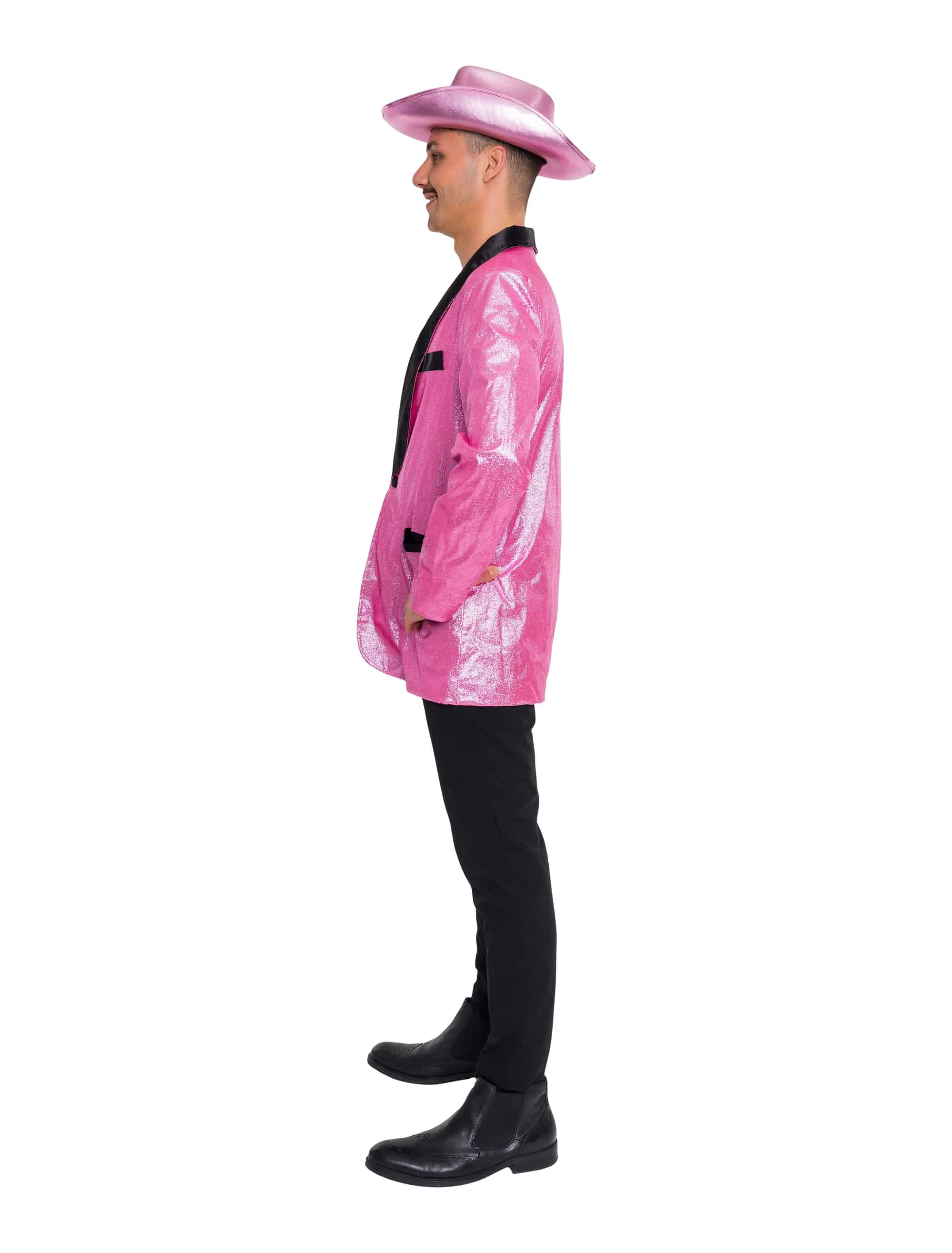 Jackett Glitzer Herren rosa M