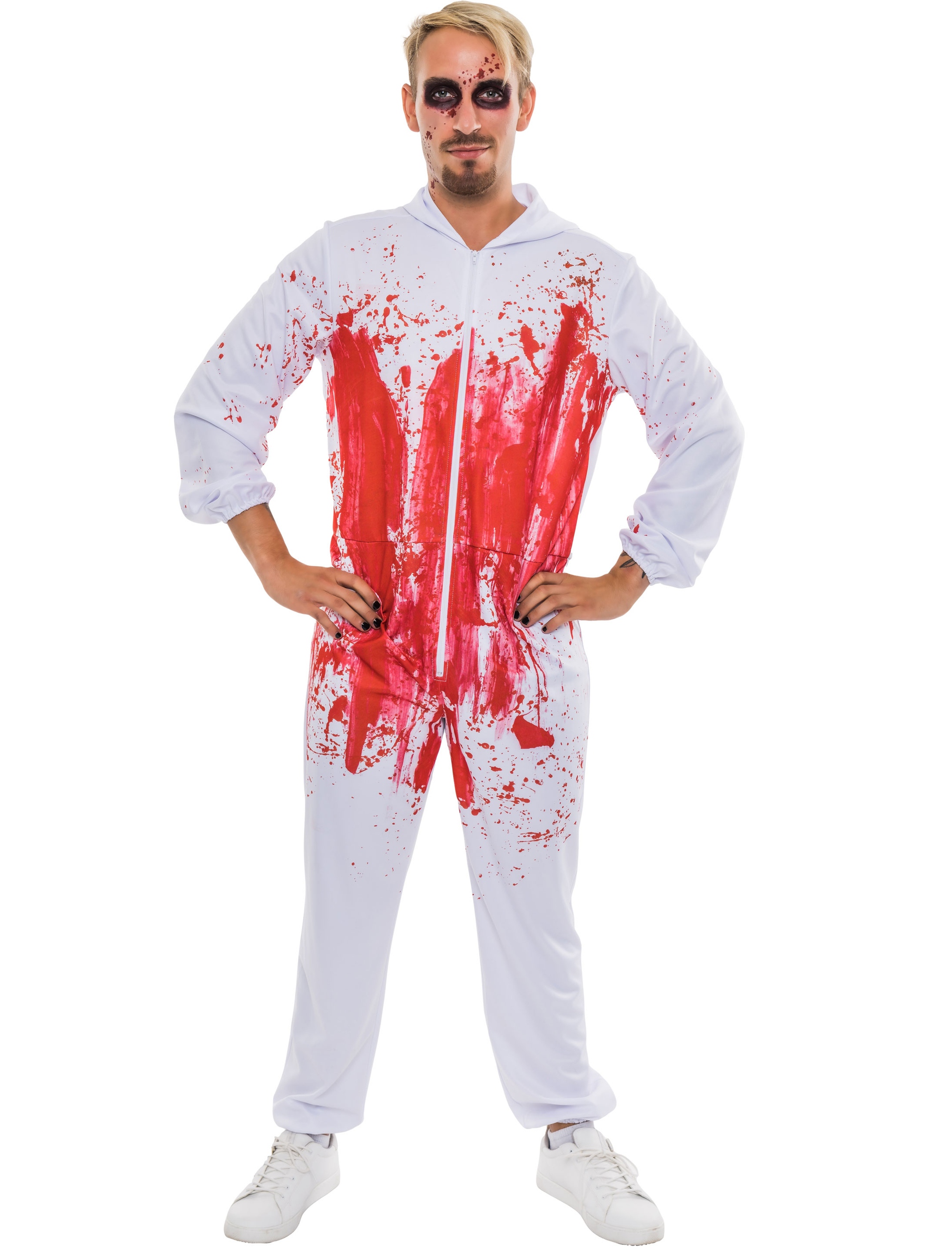 Jumpsuit Herren blutig Herren rot/weiß L-XL
