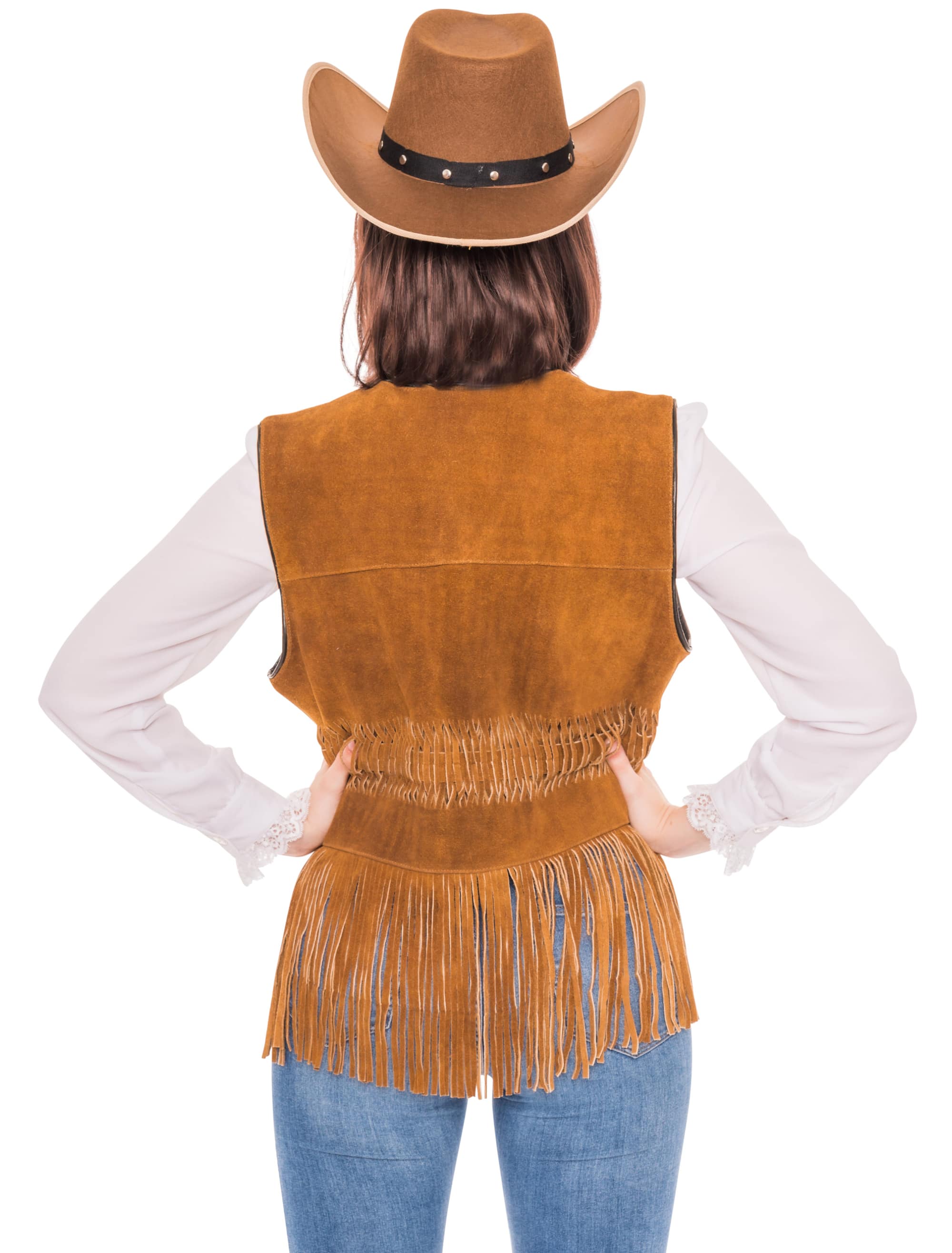 Weste Cowboy Damen hellbraun L/XL