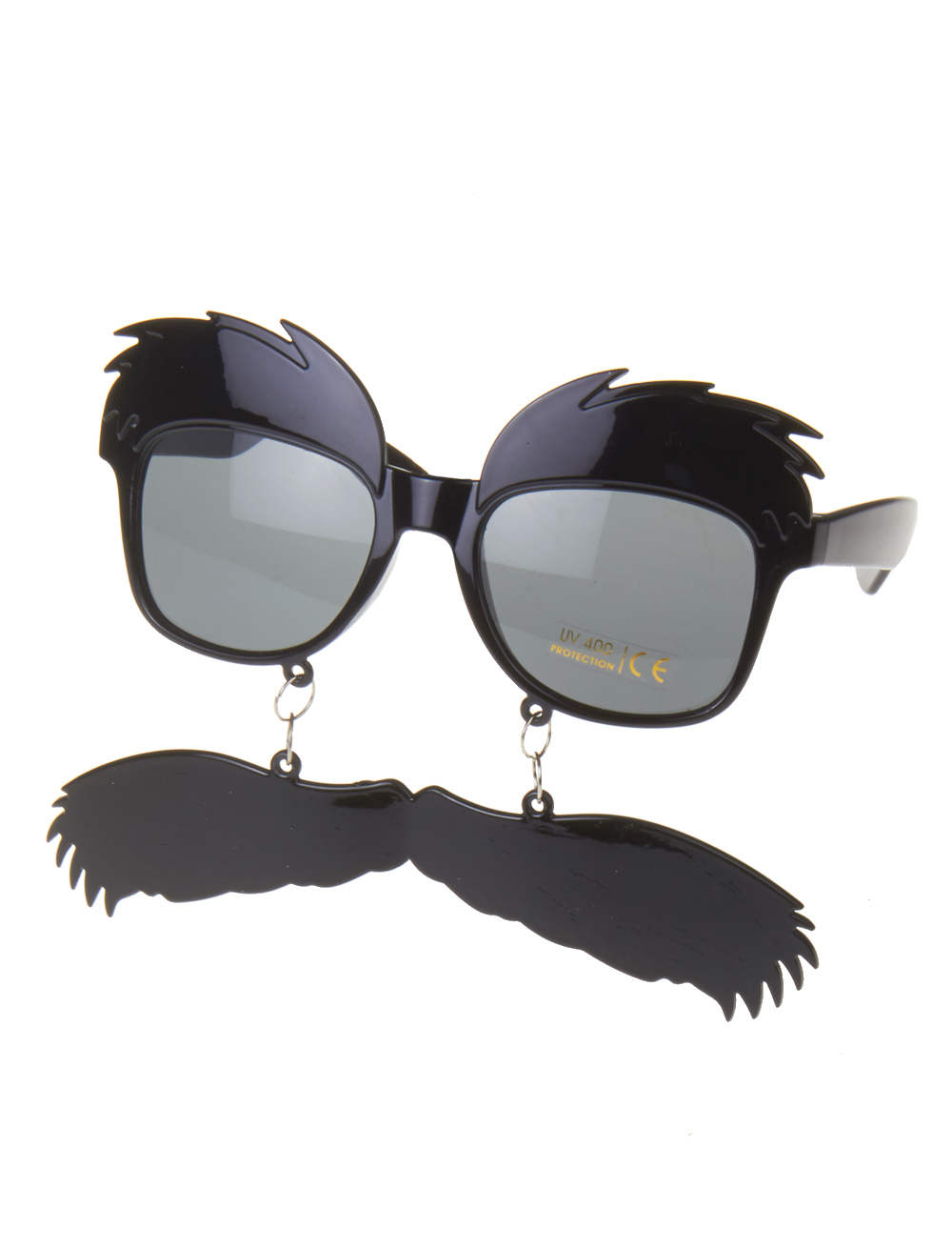 Brille mit Augenbrauen und Schnurrbart schwarz