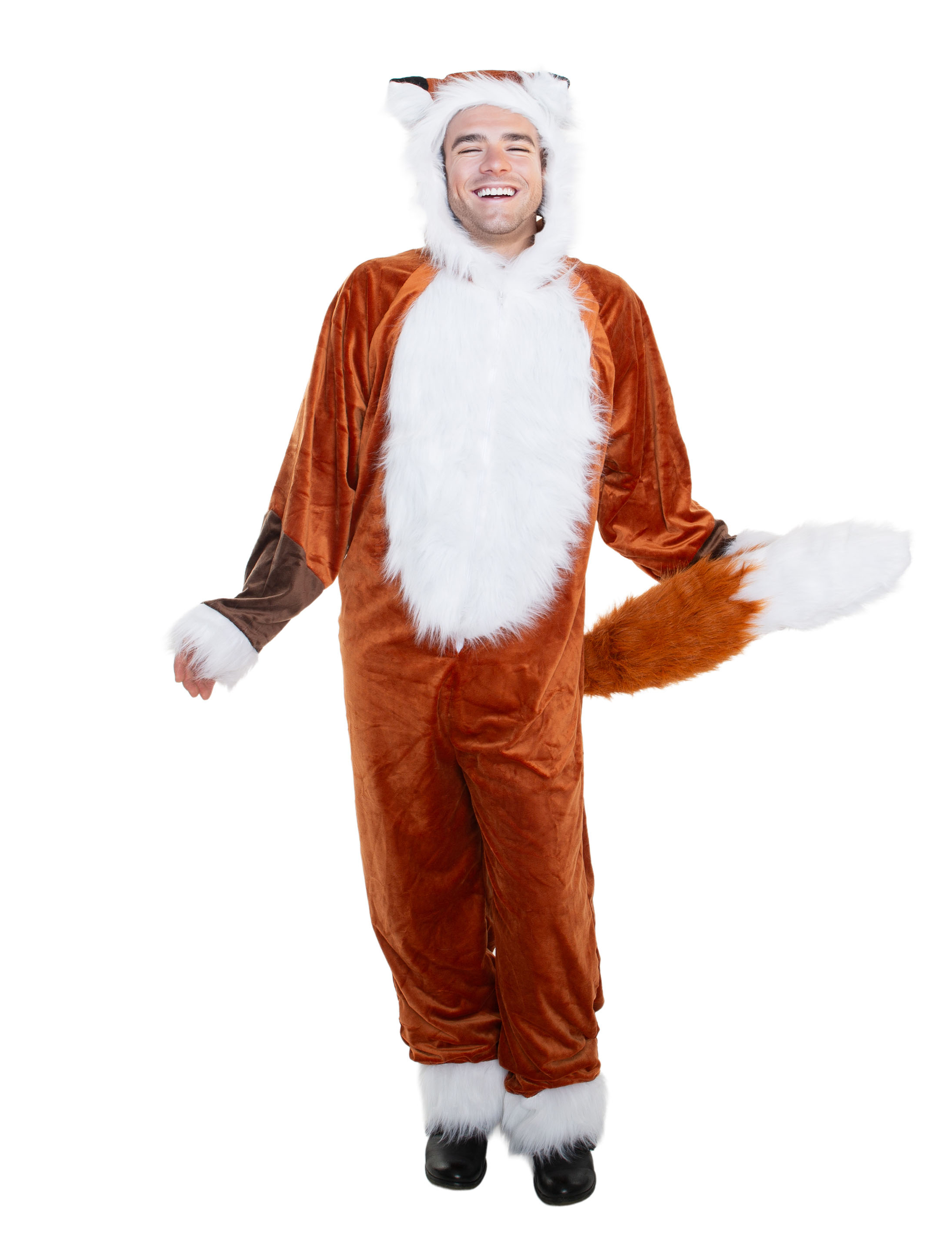 Overall Plüsch Fuchs Herren braun/weiß 50/52