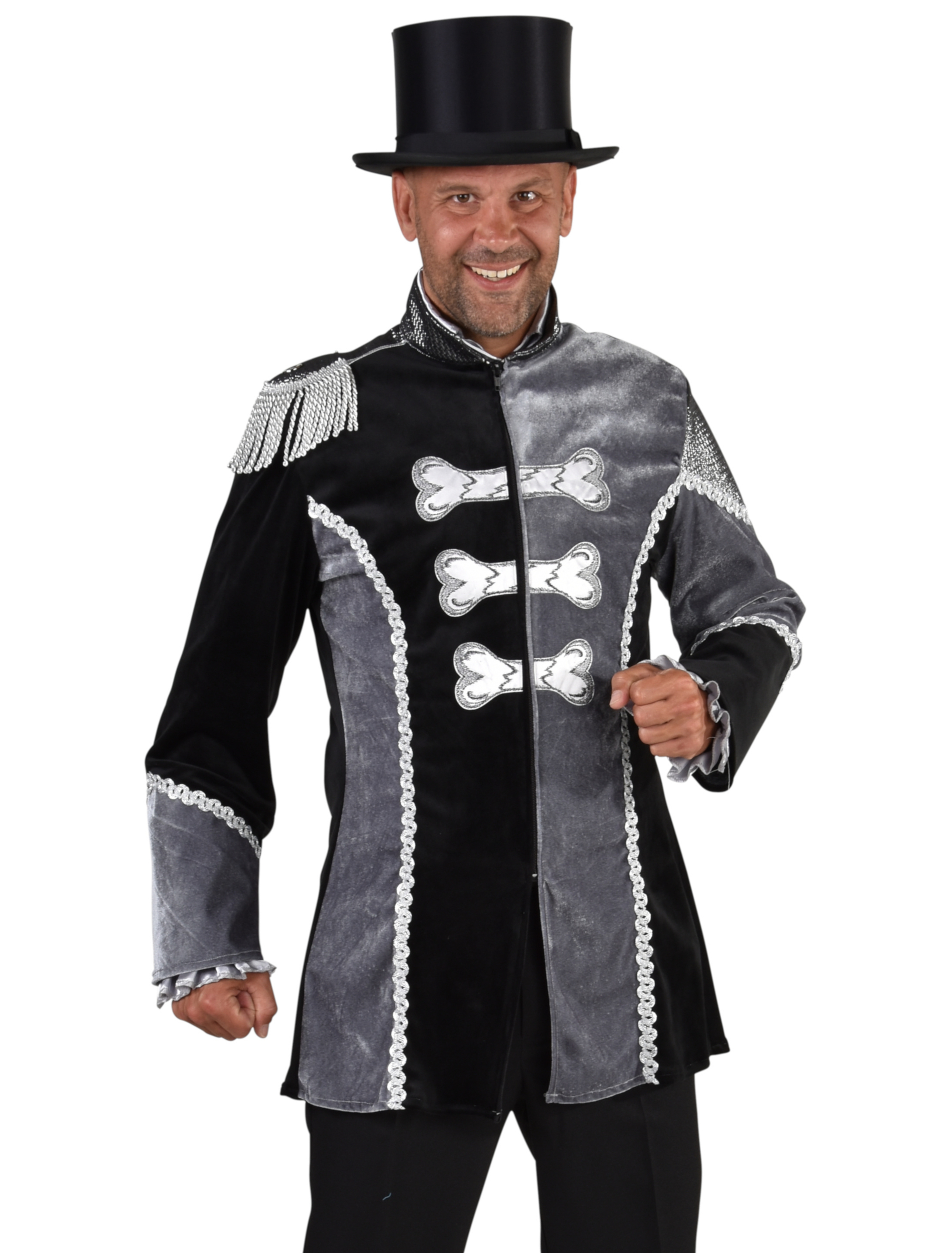 Mantel Knochen Herren schwarz/schwarz S