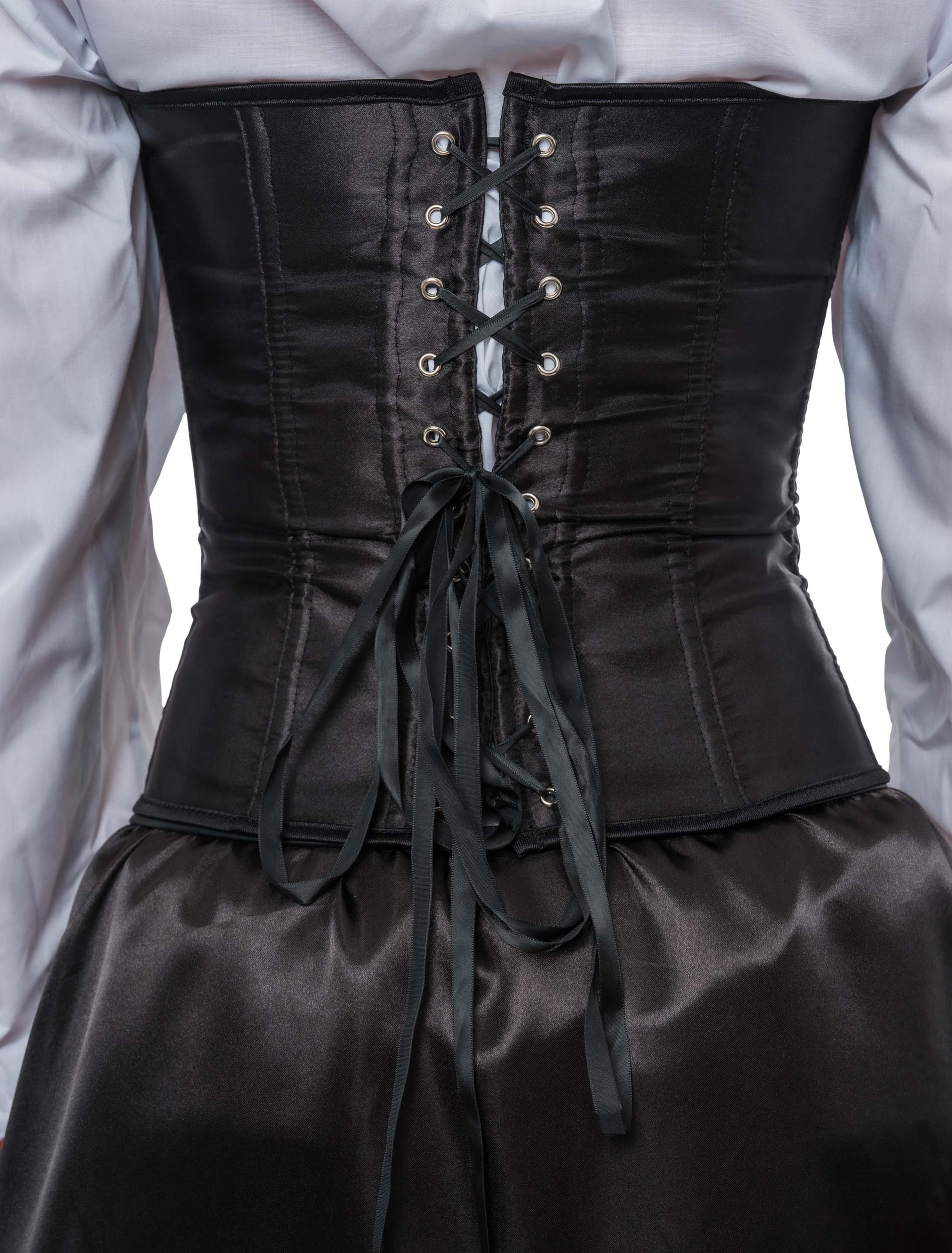 Corsage trägerlos Damen schwarz S/M