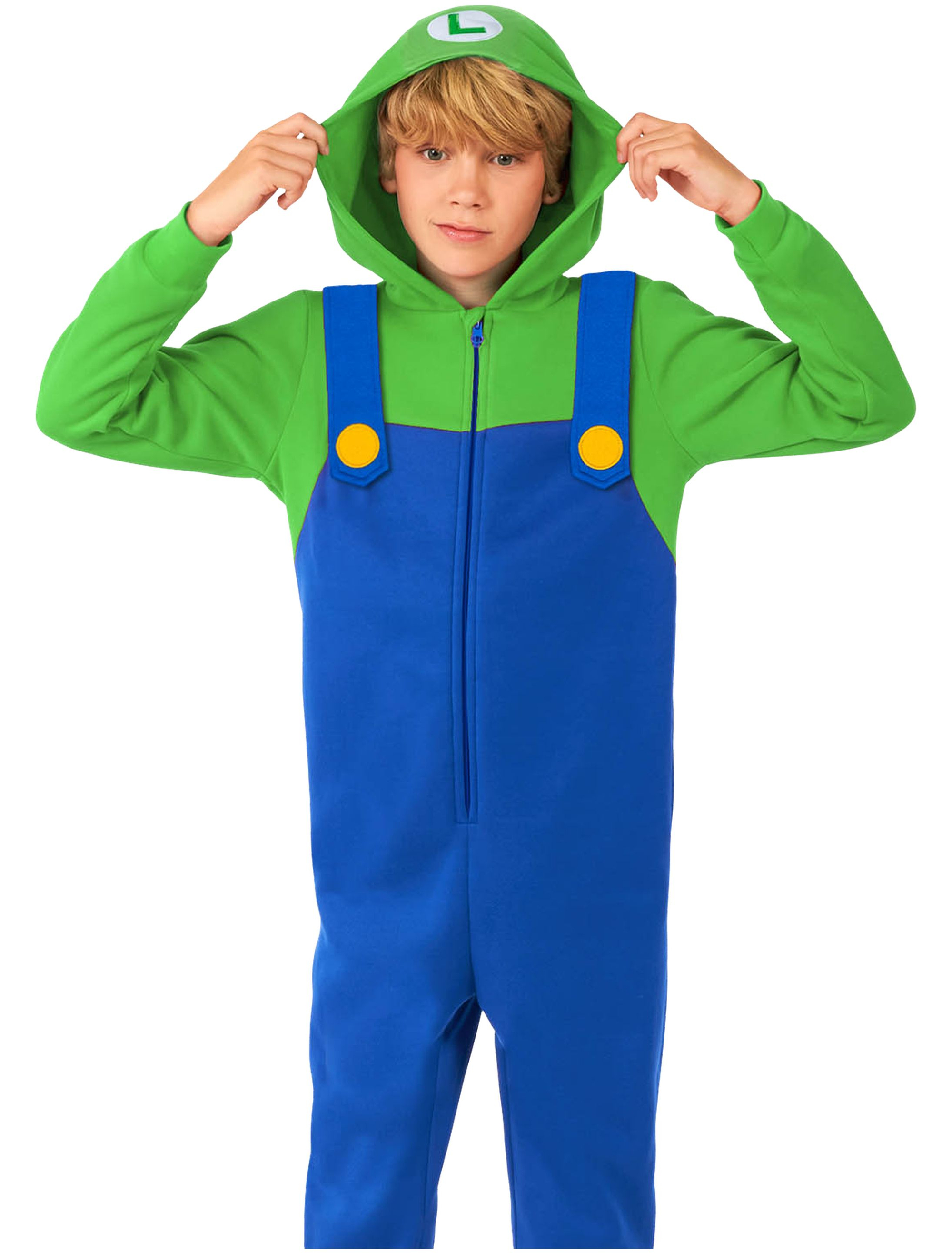 Overall Super Mario Bros. Luigi Kinder blau/grün 14-16 Jahre