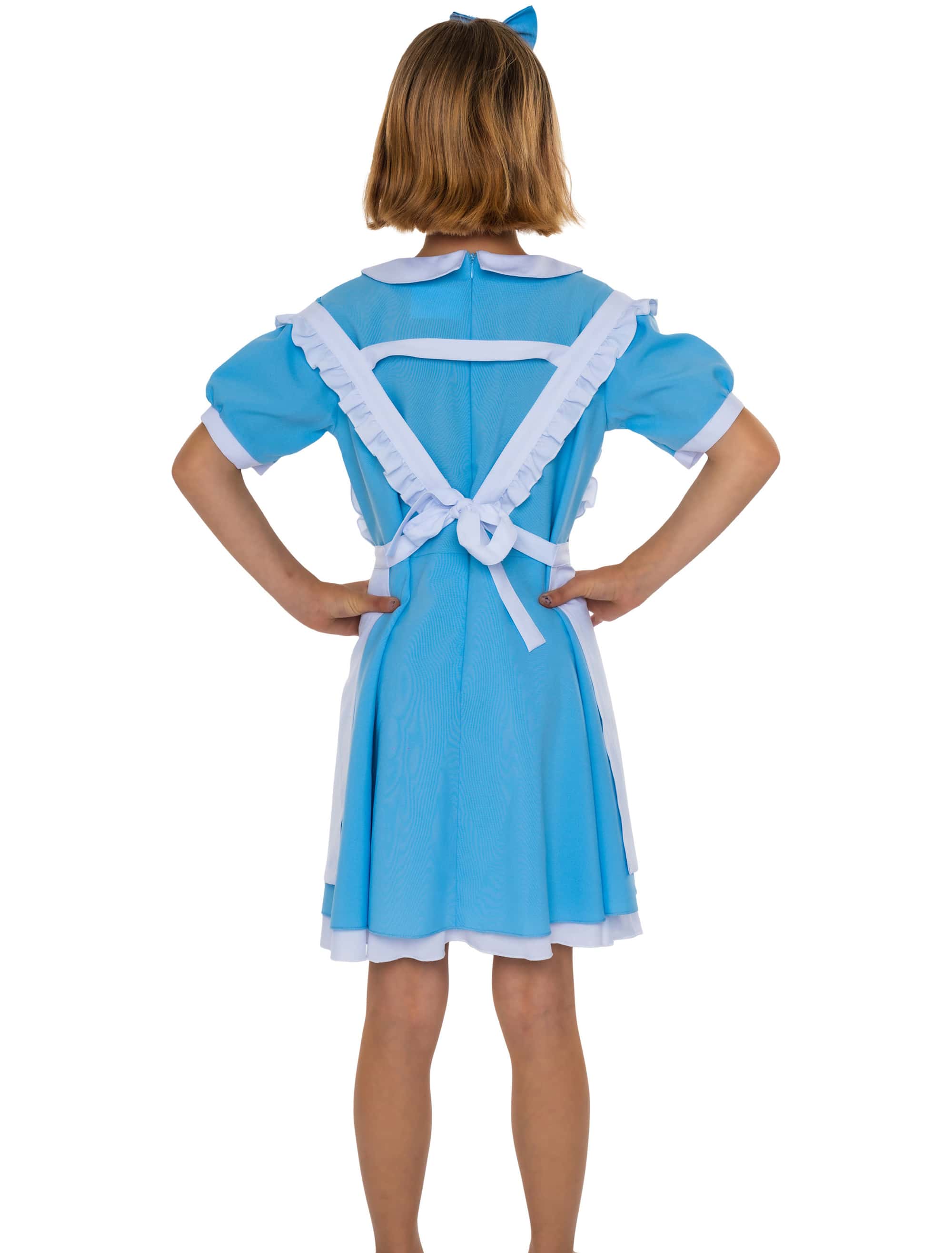 Kleid Alice Mädchen weiß/blau 140