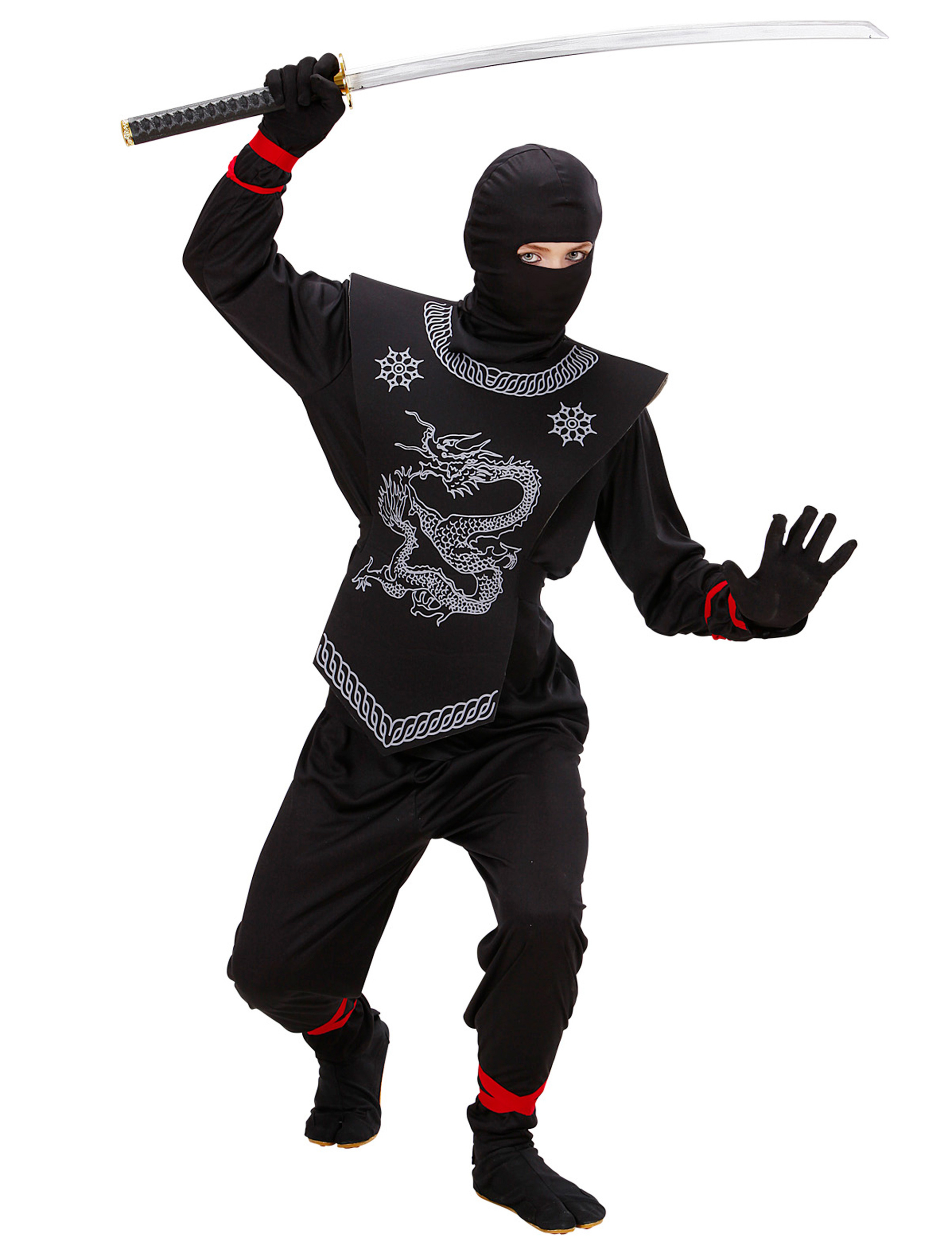 Ninja Dragon Kinder 4-tlg. schwarz 158