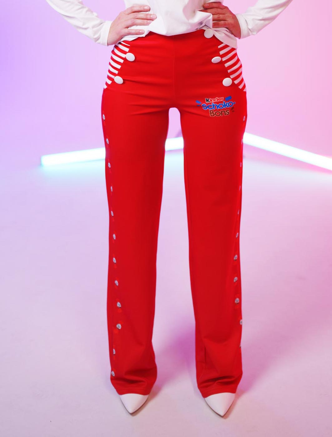 Hose kinder Schoko-Bons Damen rot L
