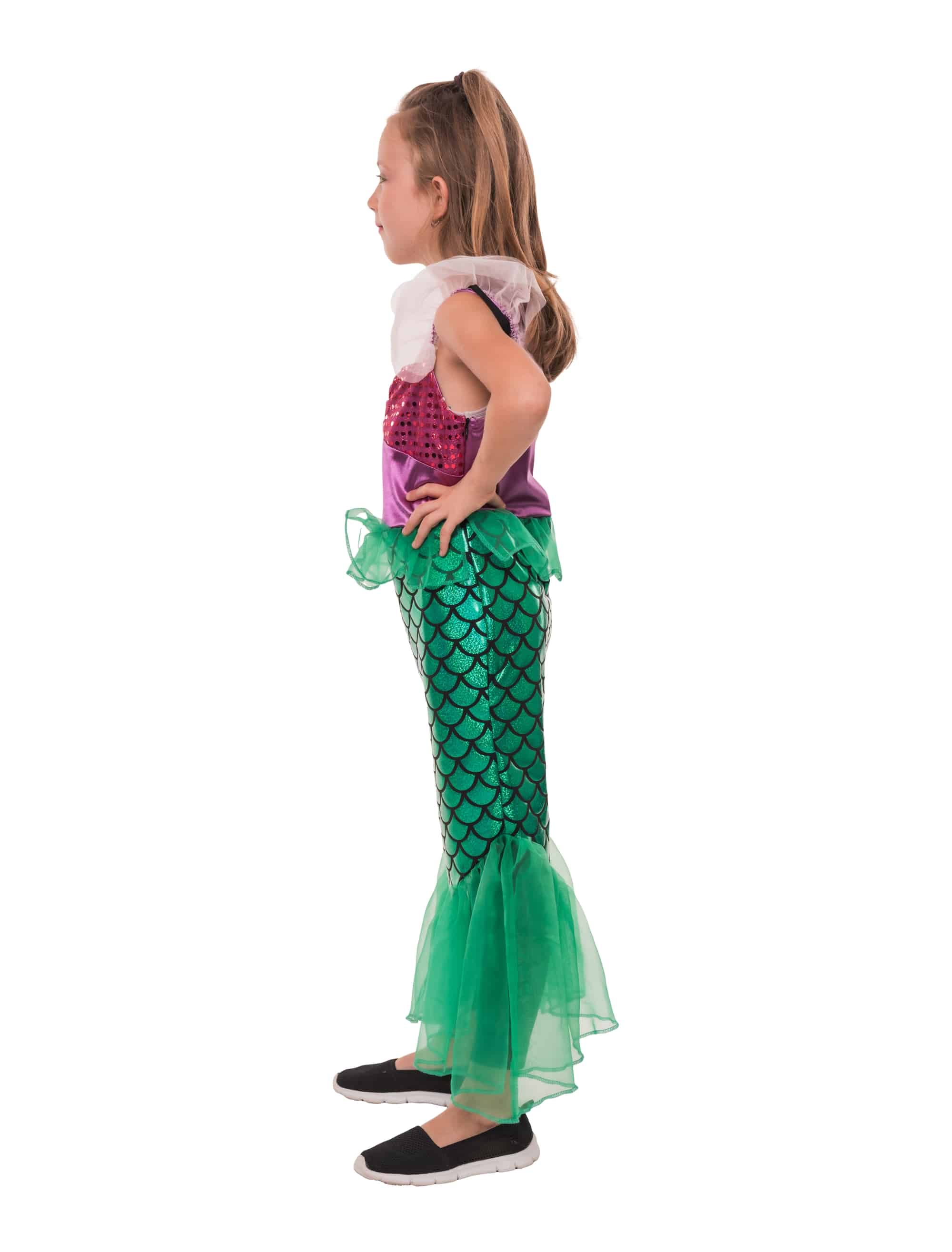 Trägerkleid Meerjungfrau Kinder pink/grün 104