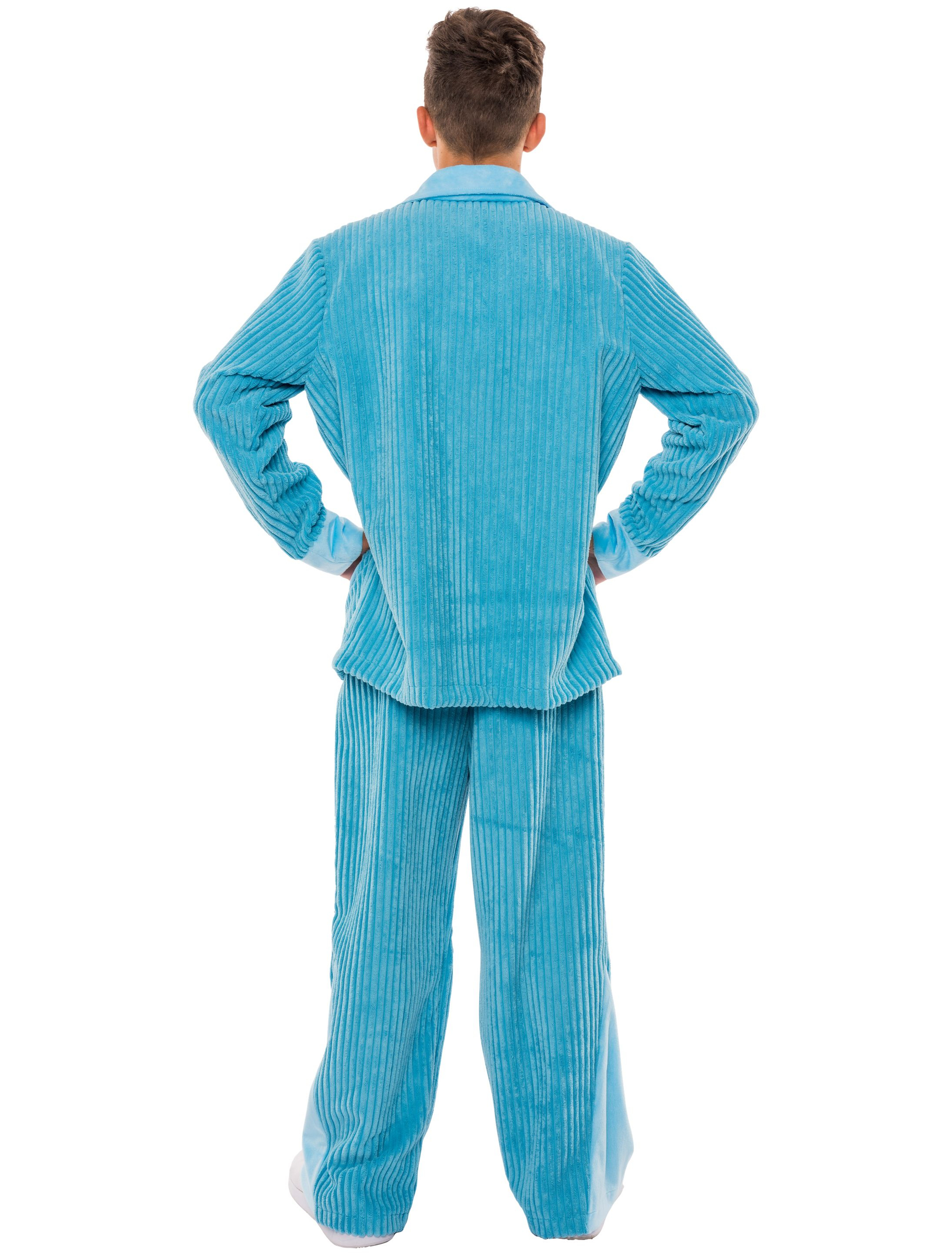 Anzug in Cord-Optik Herren blau S/M