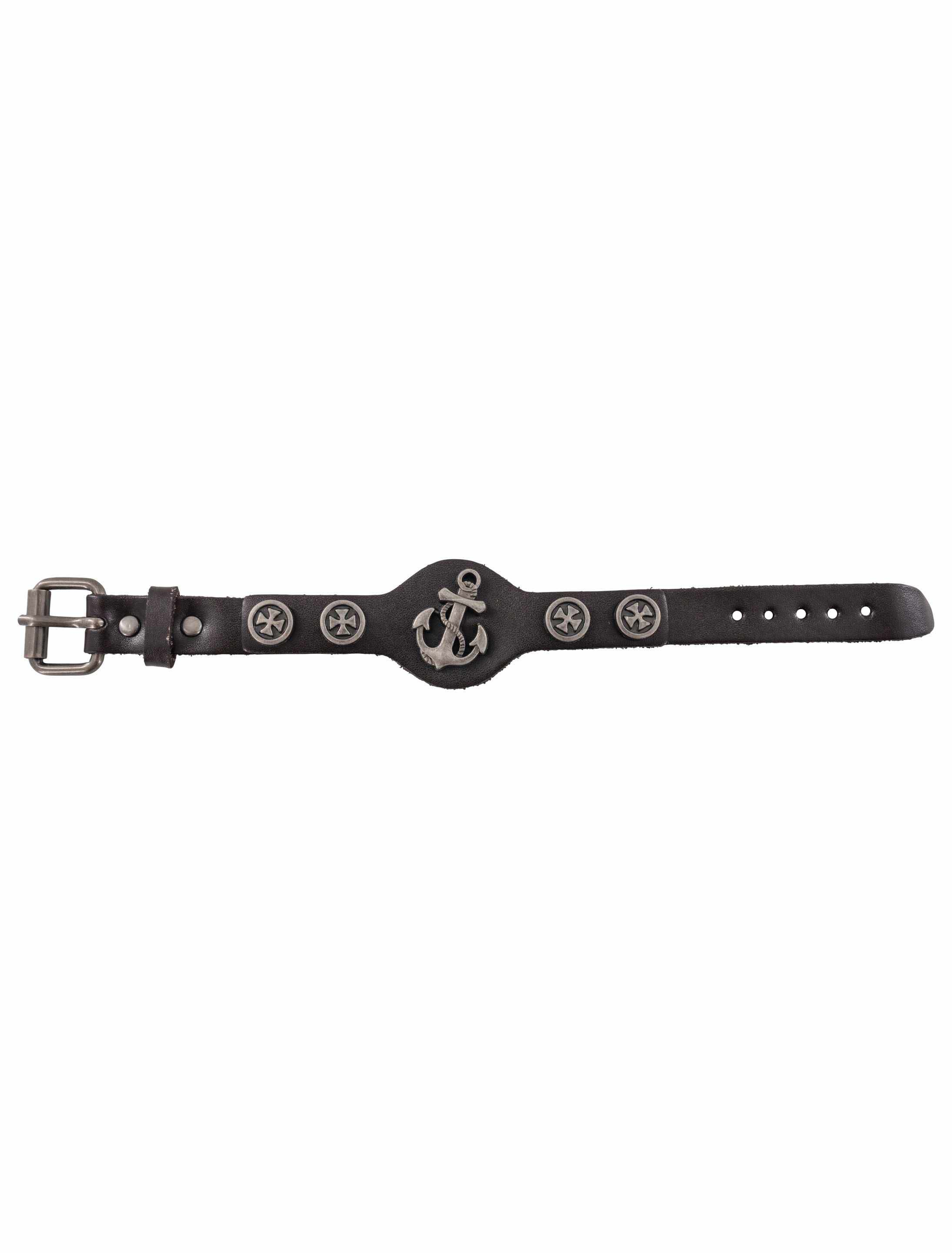 Lederarmband Anker braun