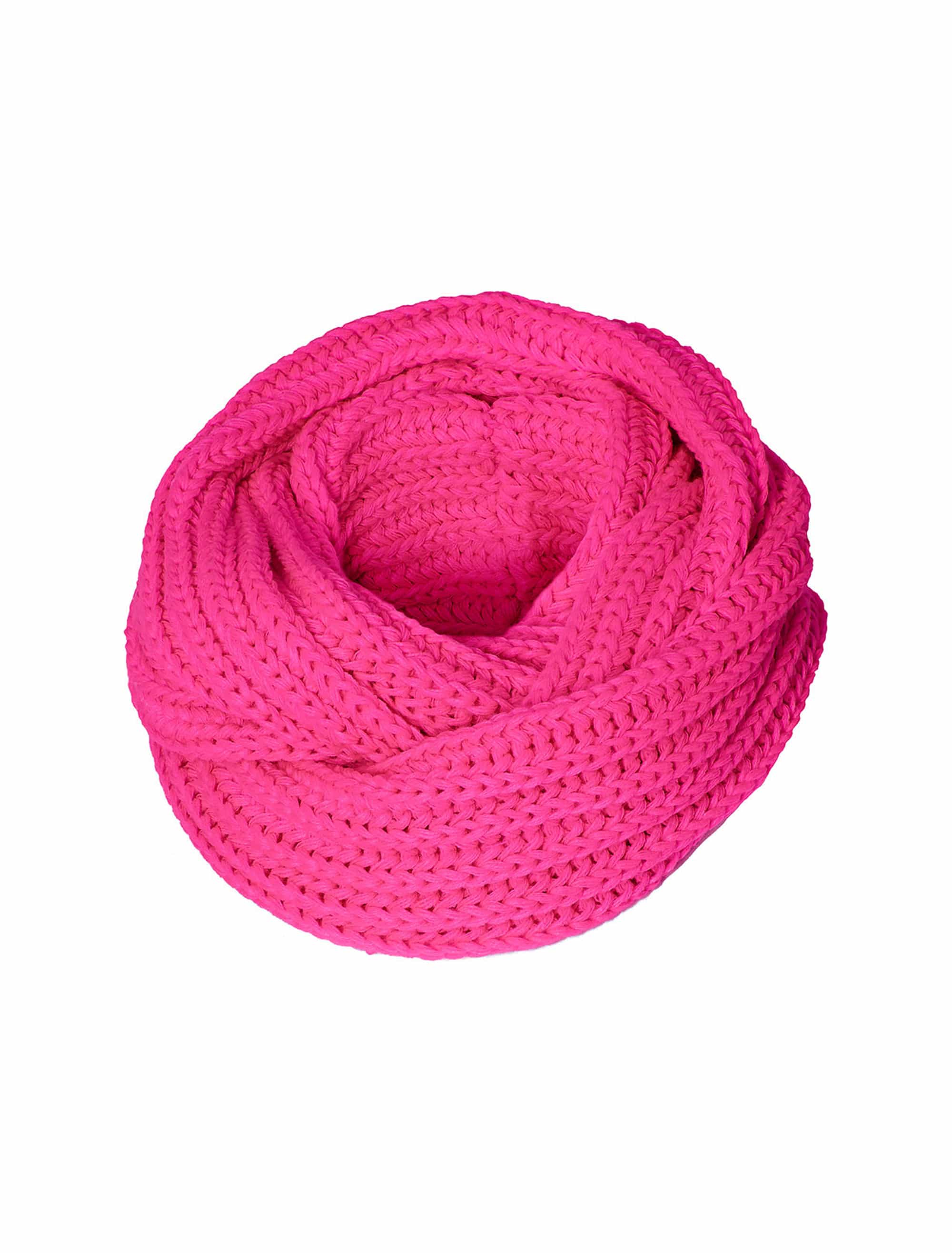 Schlauchschal Strick neonpink