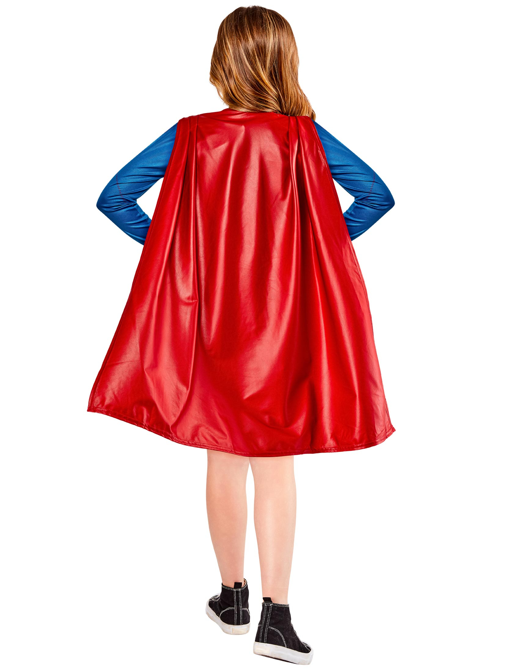 Supergirl 3-tlg. Kinder rot/blau 5-7 Jahre