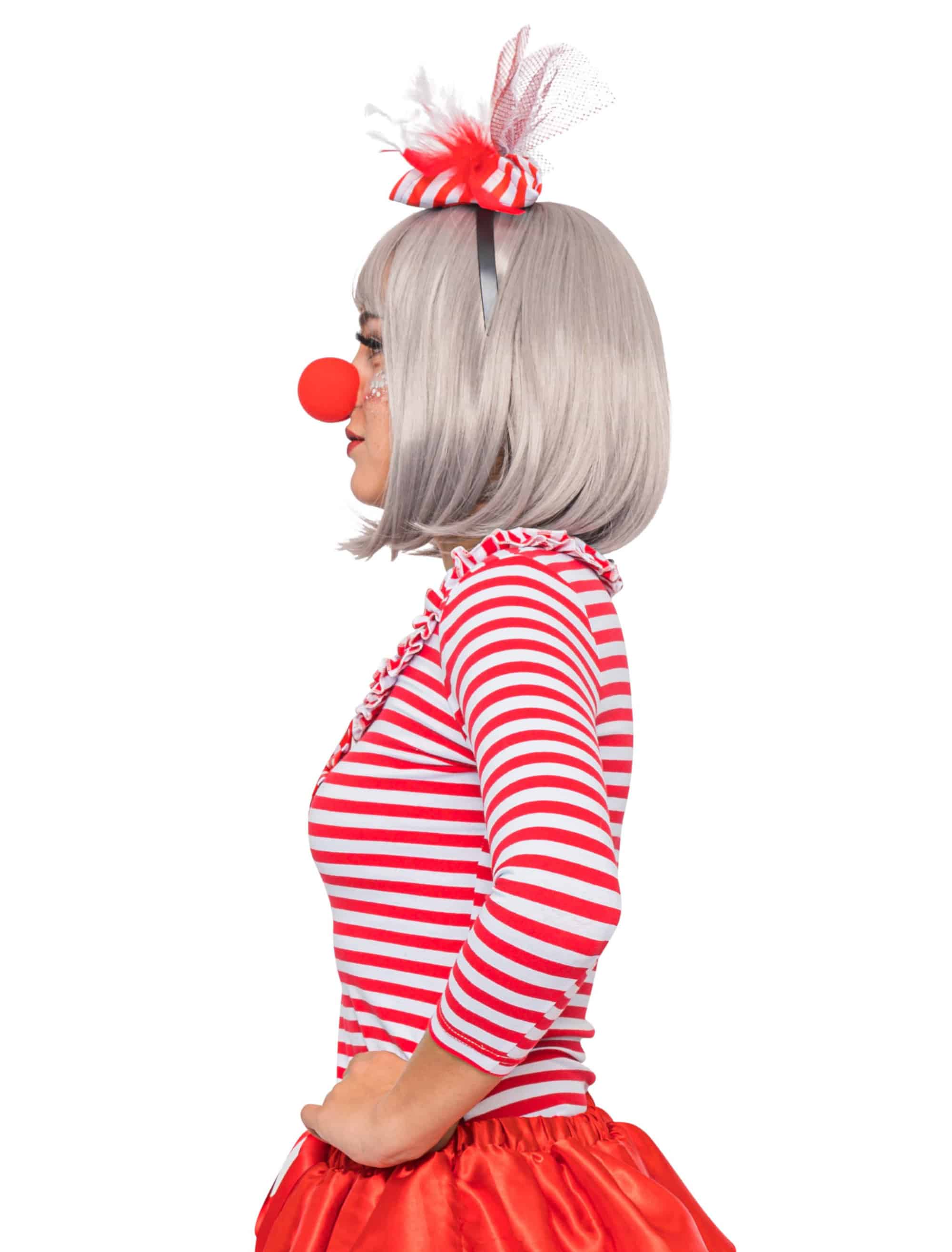 Shirt mit Fliege Damen rot/weiß L