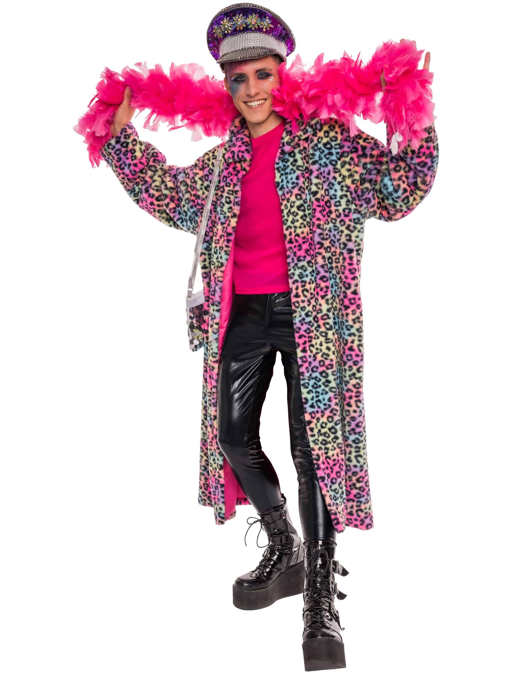 Mantel Faux-Fur bunt S/M