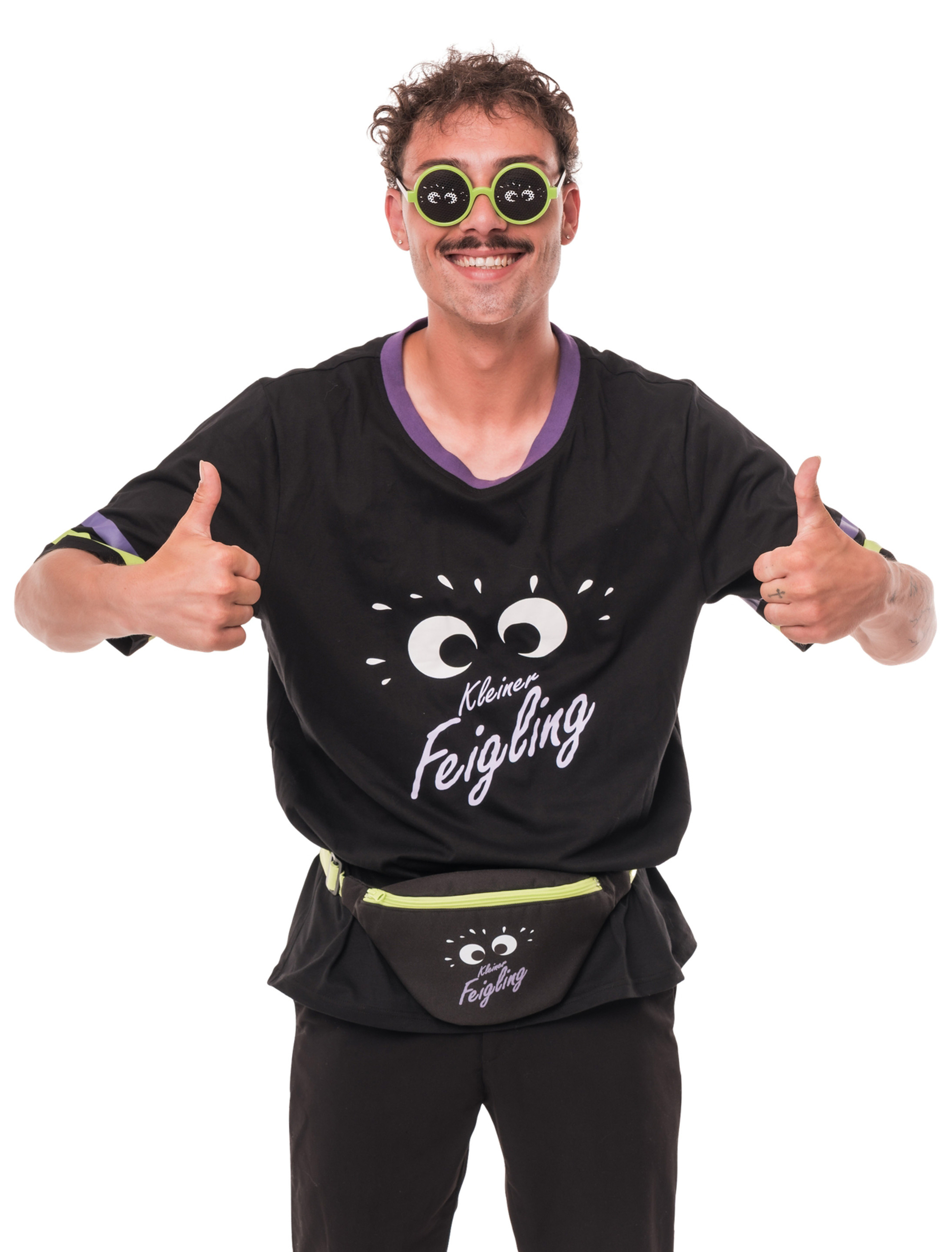 Bauchtasche Kleiner Feigling schwarz/grün