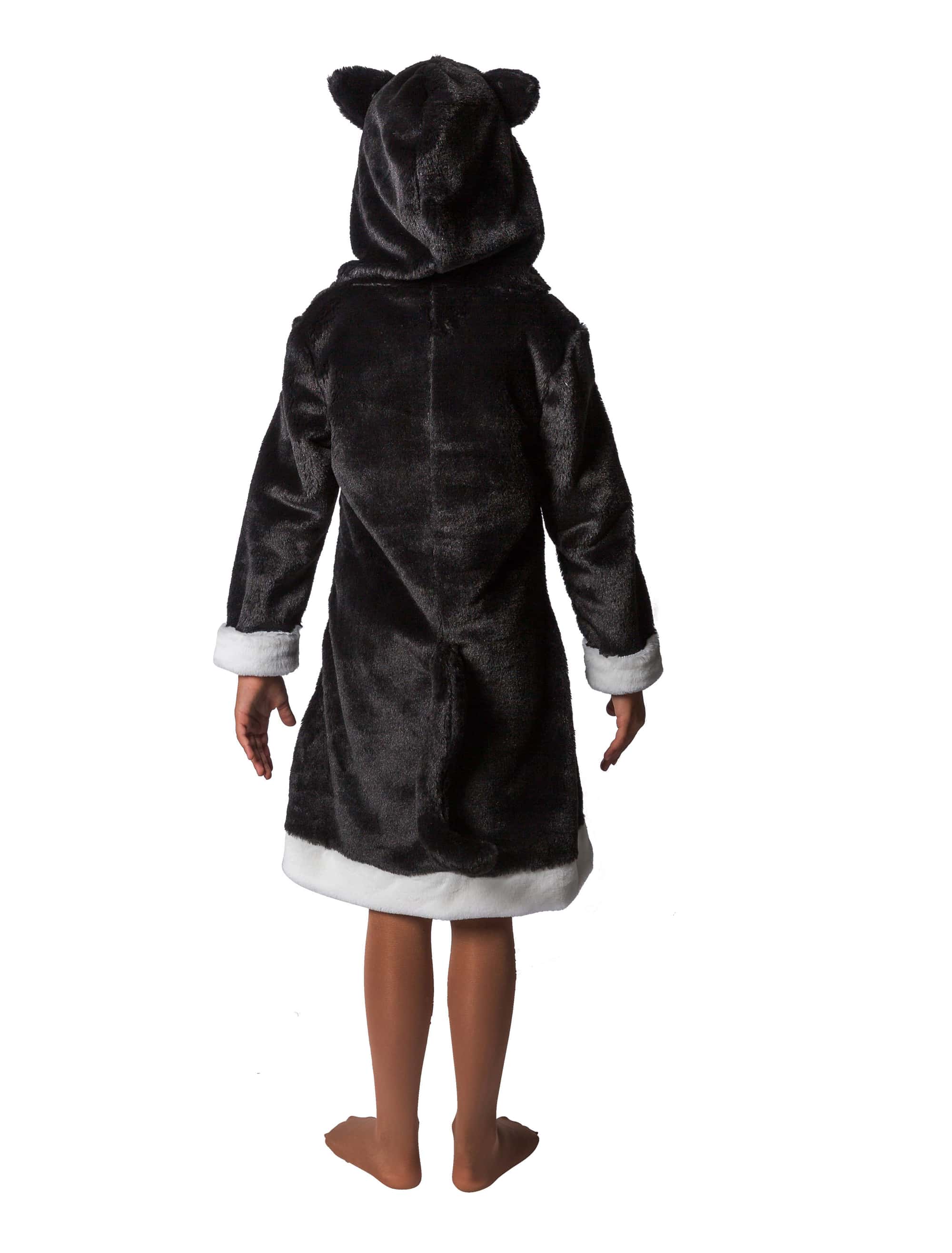 Kleid Katze Kinder Plüsch Mädchen schwarz 104
