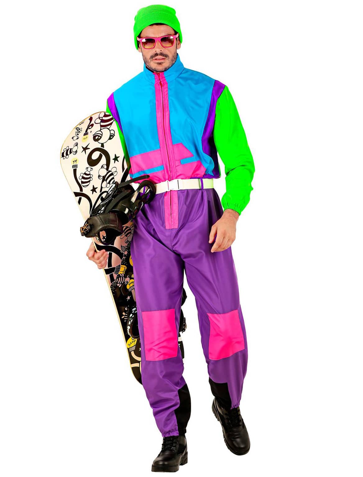 Kostüm Snowboarder bunt M