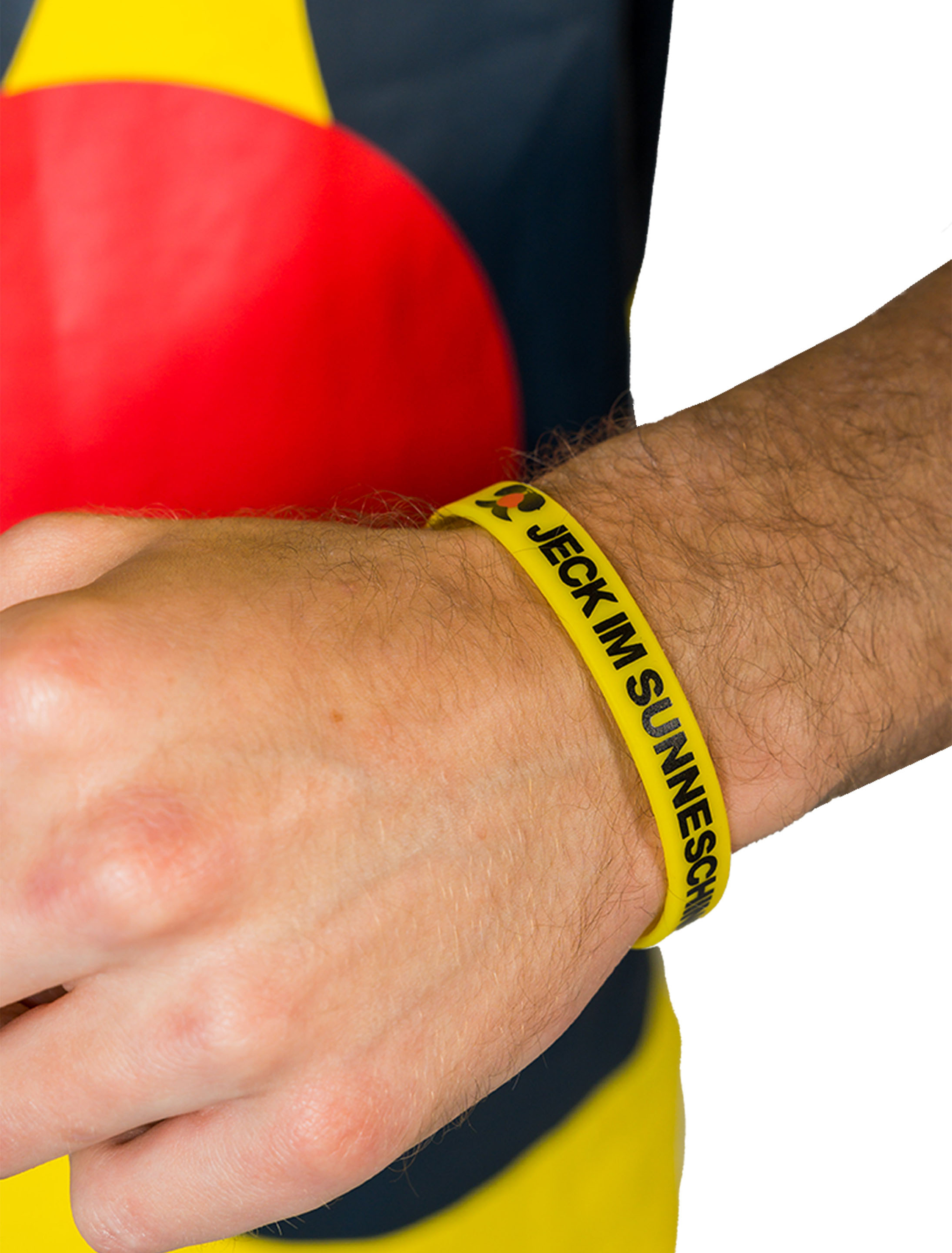 JIS Gummiarmband Jeck im Sunnesching schwarz/gelb