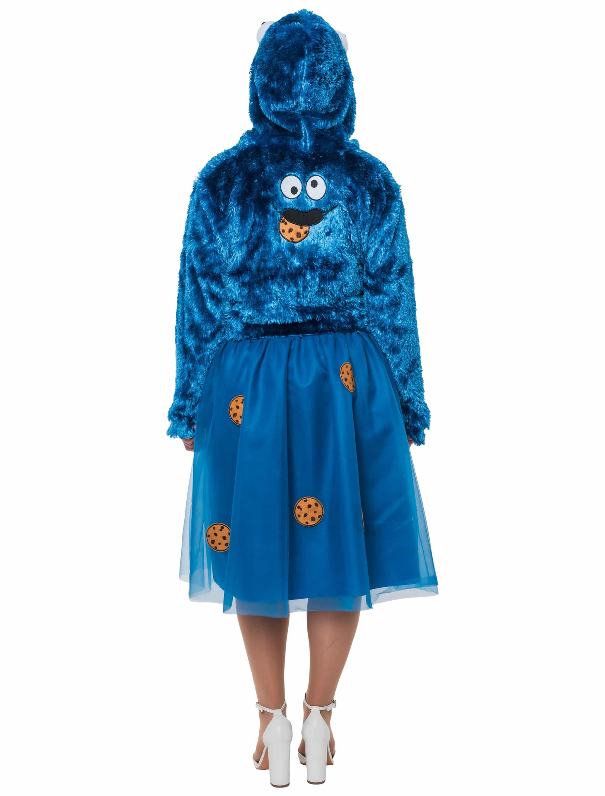 Kleid Krümelchen mit Kapuze Damen blau 2XL/3XL