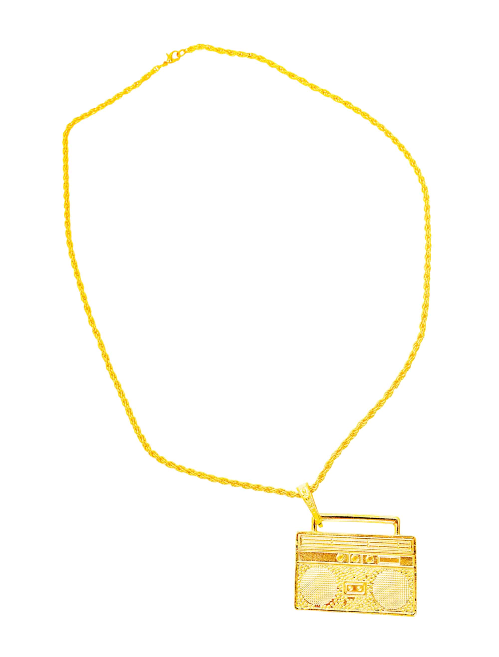 Halskette Musik-Box gold lang