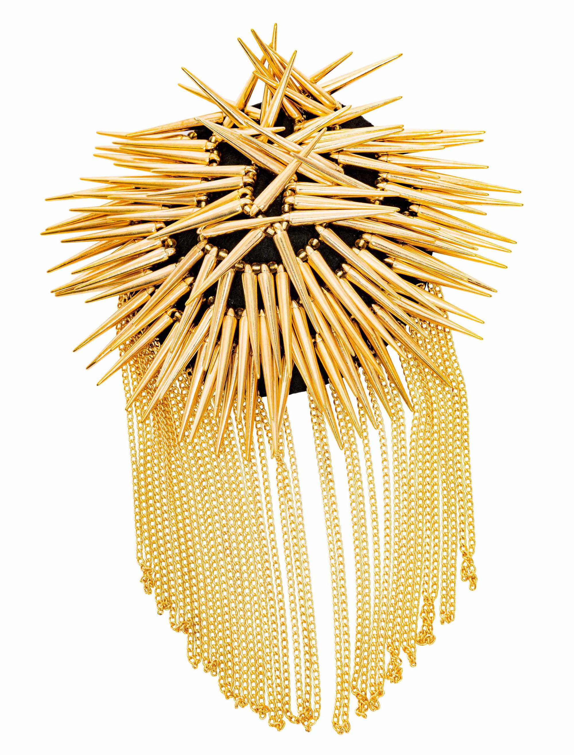 Schulterklappe mit langen Spikes gold